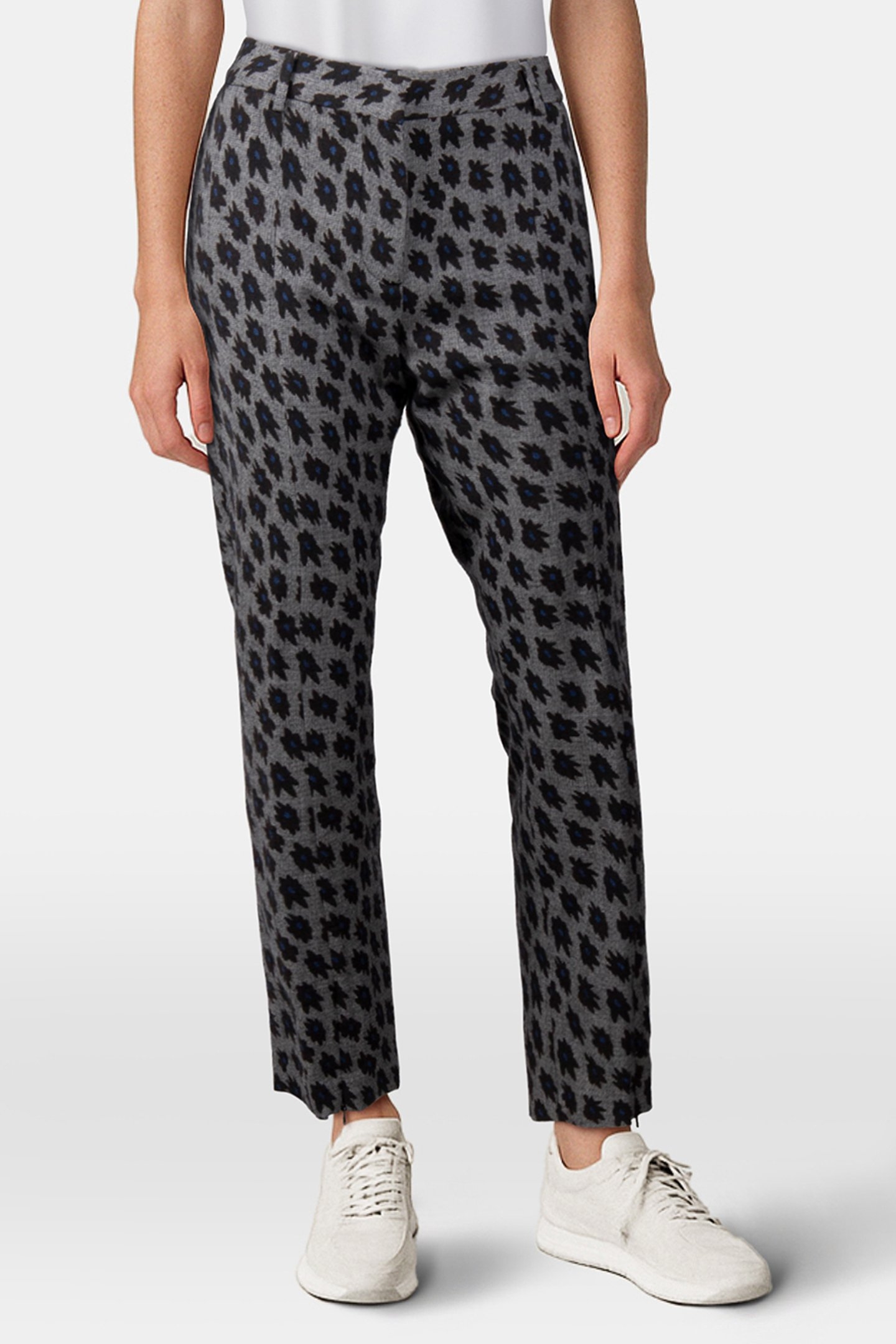 WOMENS TROUSERS BLACK MELANGE 1