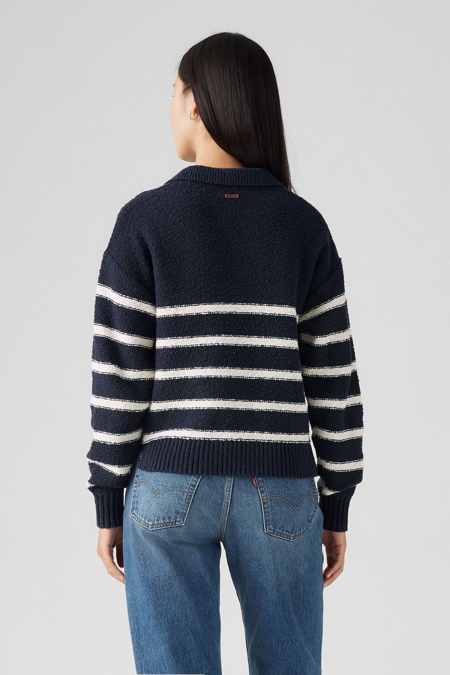 SATELLITE POLO SWEATER MARINE STRIPE 2