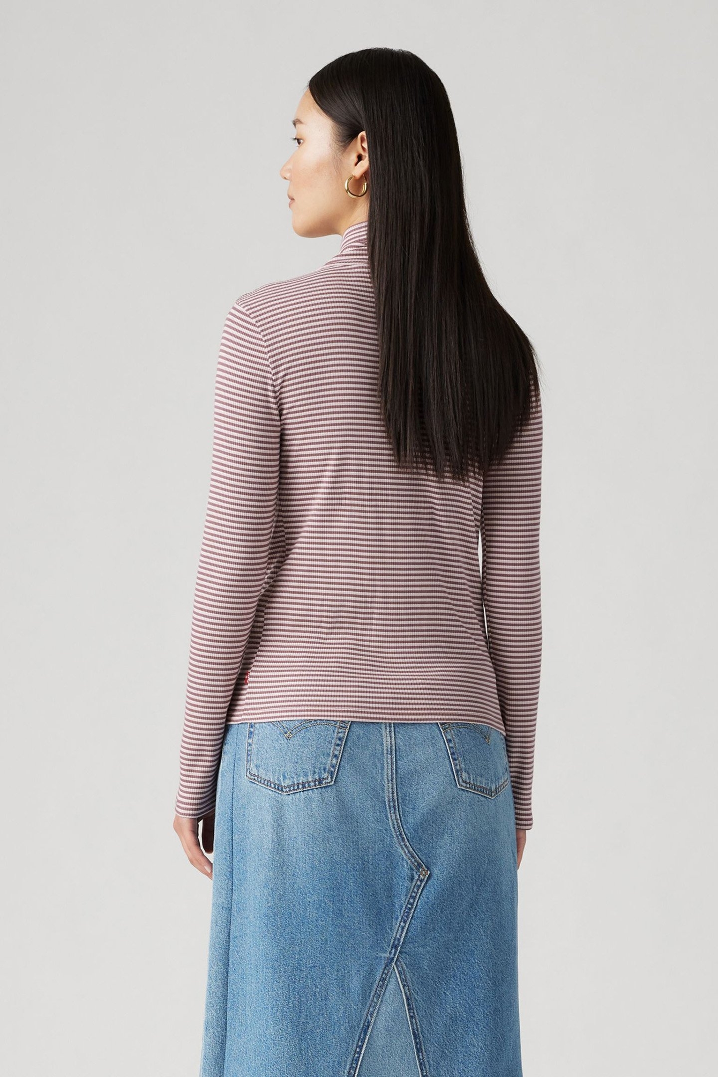 DREAMY TURTLENECK ICEBERG STRIPE ROSE TAUPE 2
