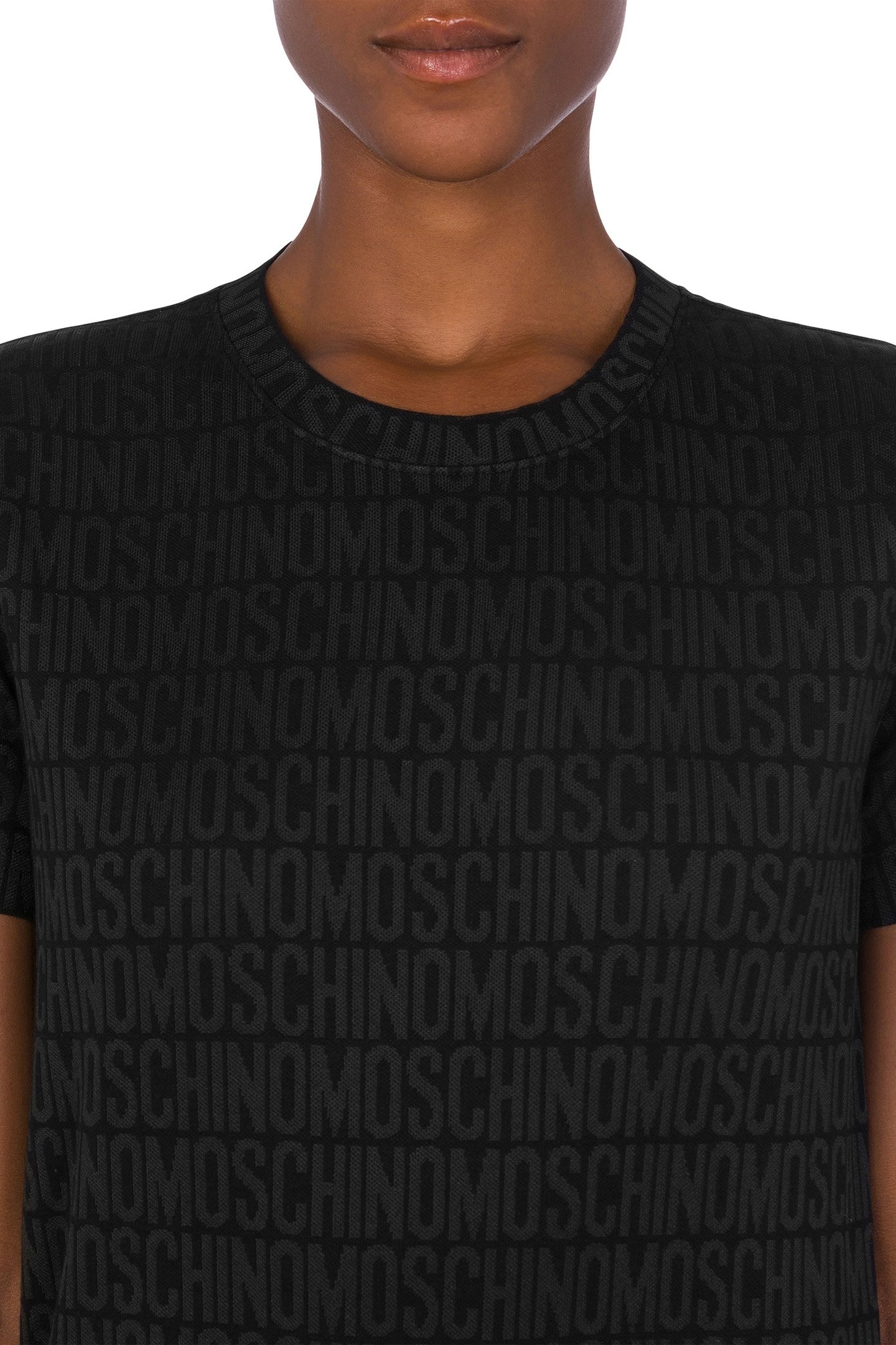 JERSEY T-SHIRT ALLOVER LOGO BLACK 3