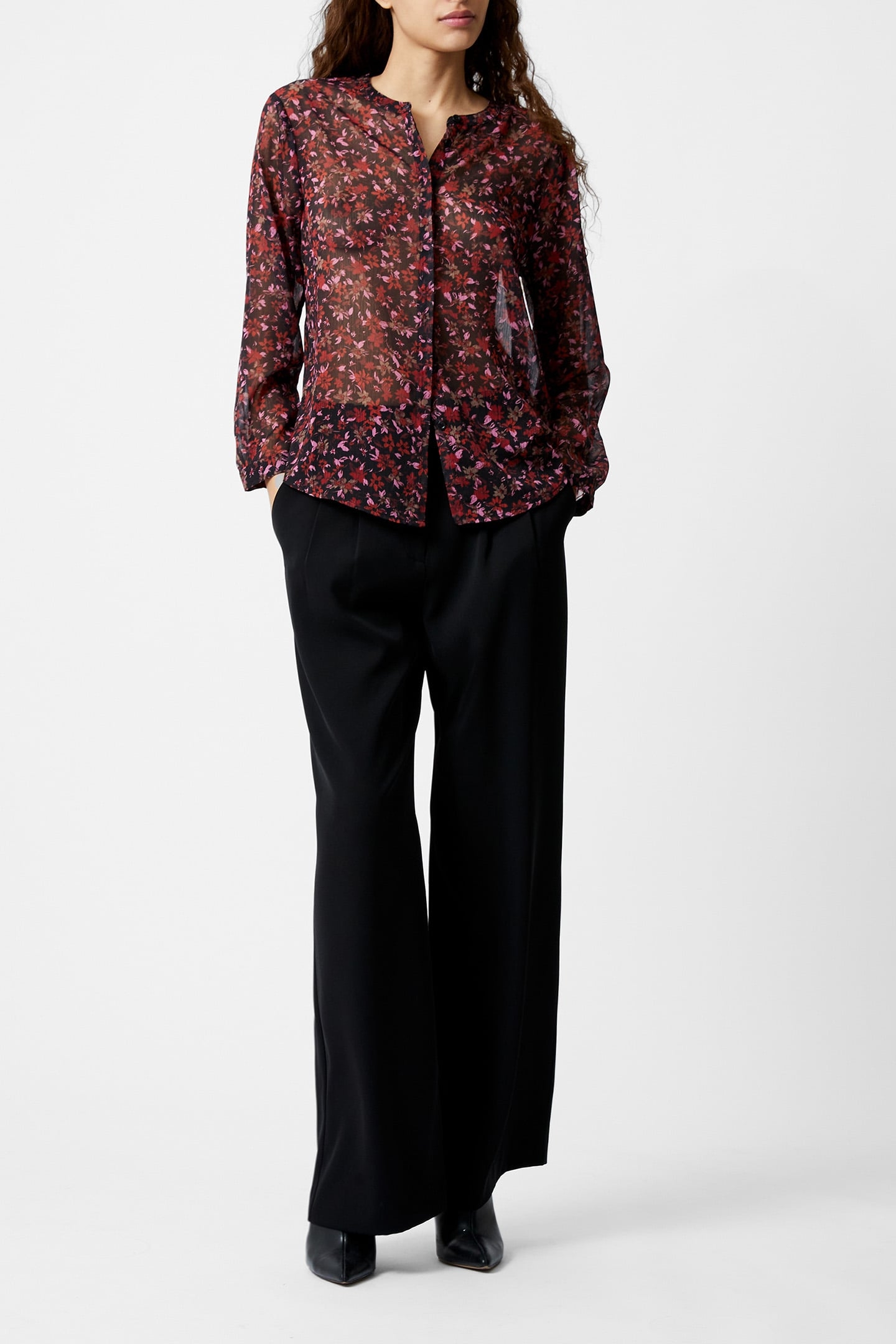 CLARA BUTTON THRU TOP BLACK 1