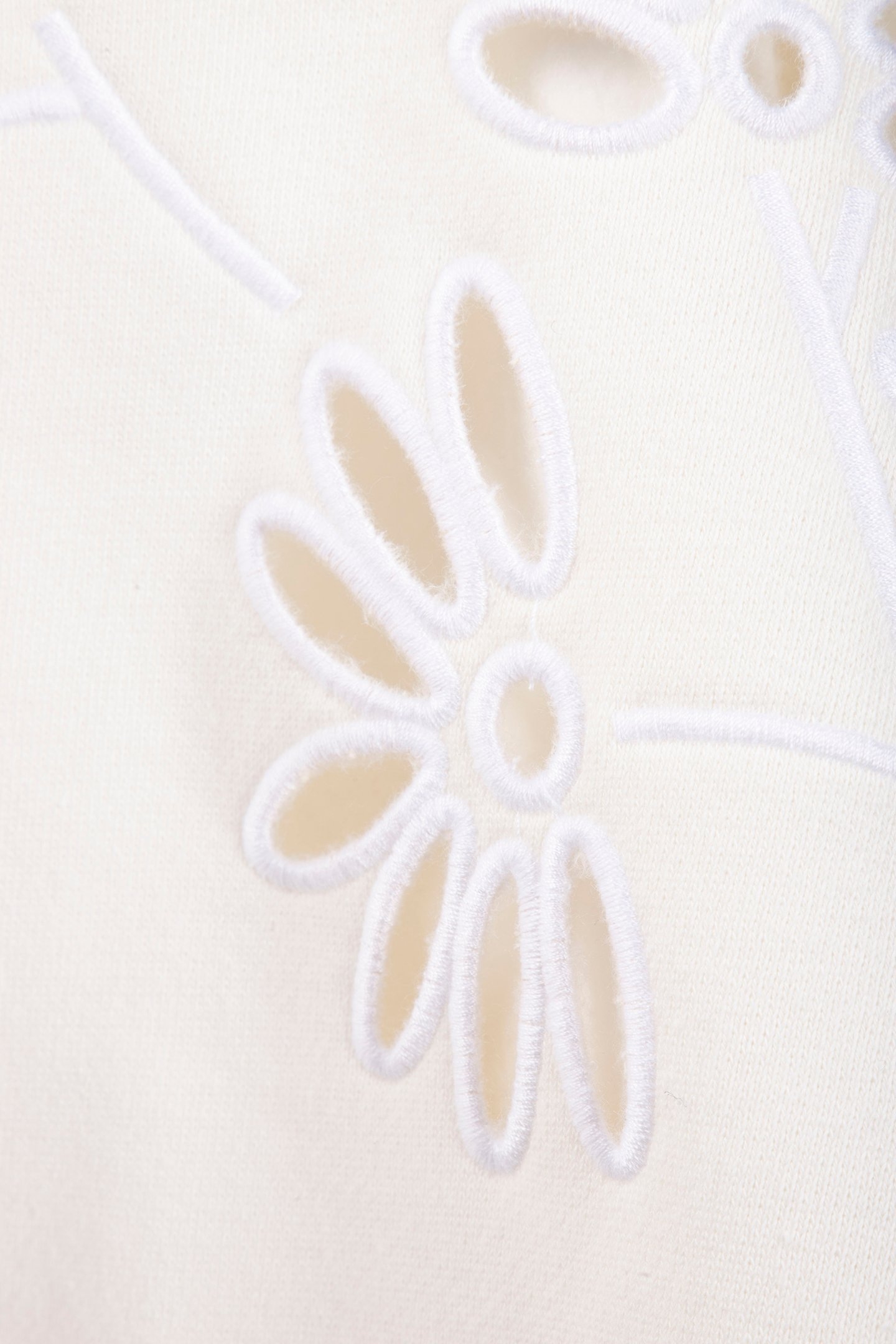 LEO RAW CUT CREW H125 WMNS PLACED EMB EGRET 4