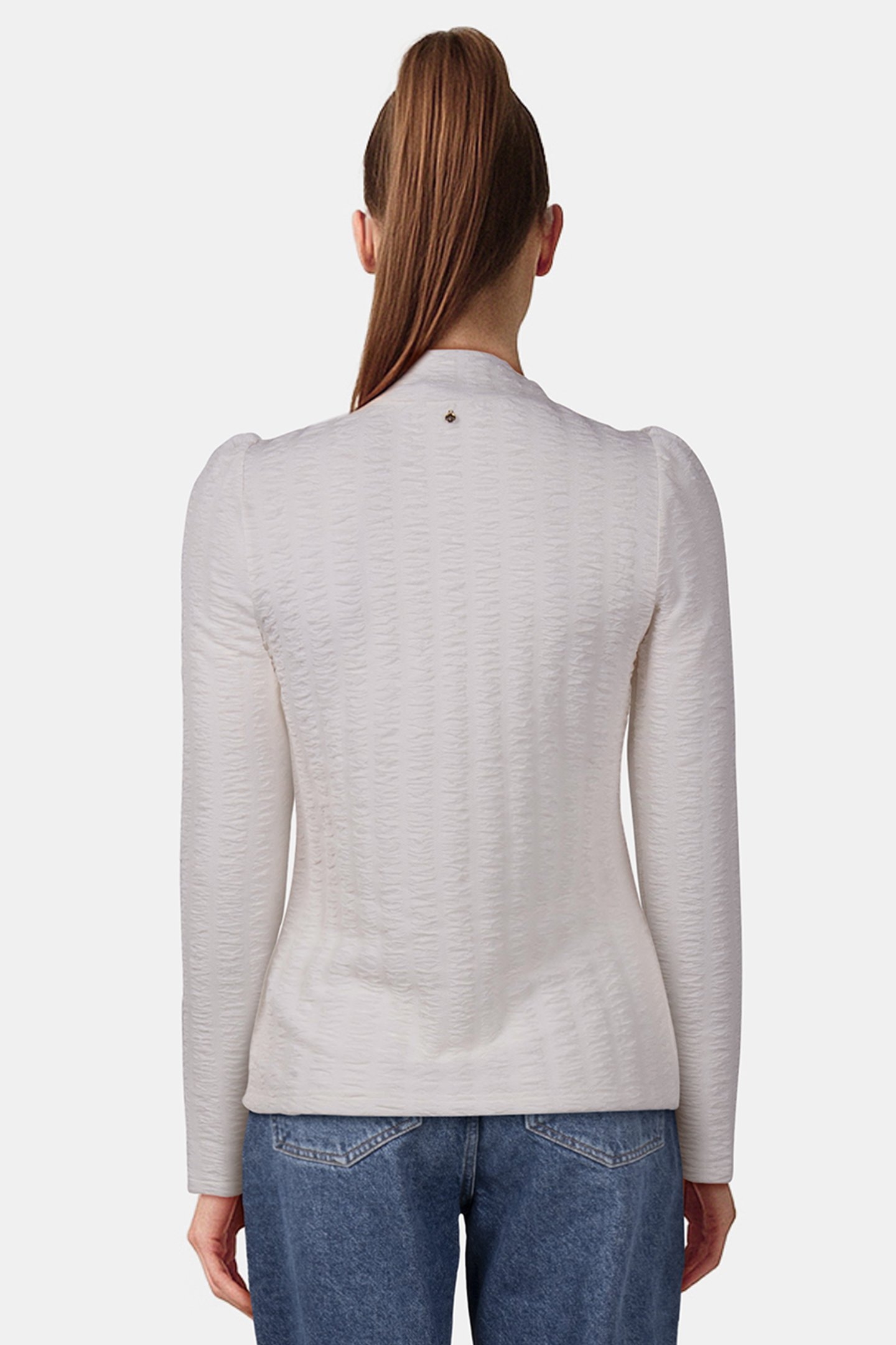 TOP STRUCTURE HIGH NECK OFF WHITE 2