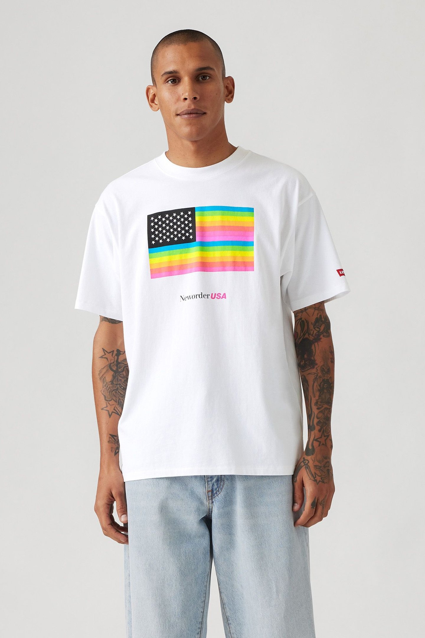 BAND TEE NEW ORDER USA WHITE GRAPHIC 1