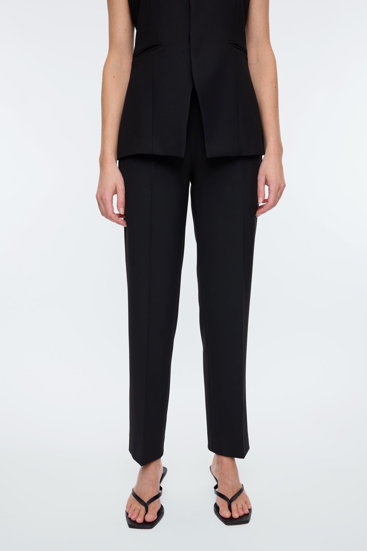 SLIM CIGARETTE PANTS BLACK 1