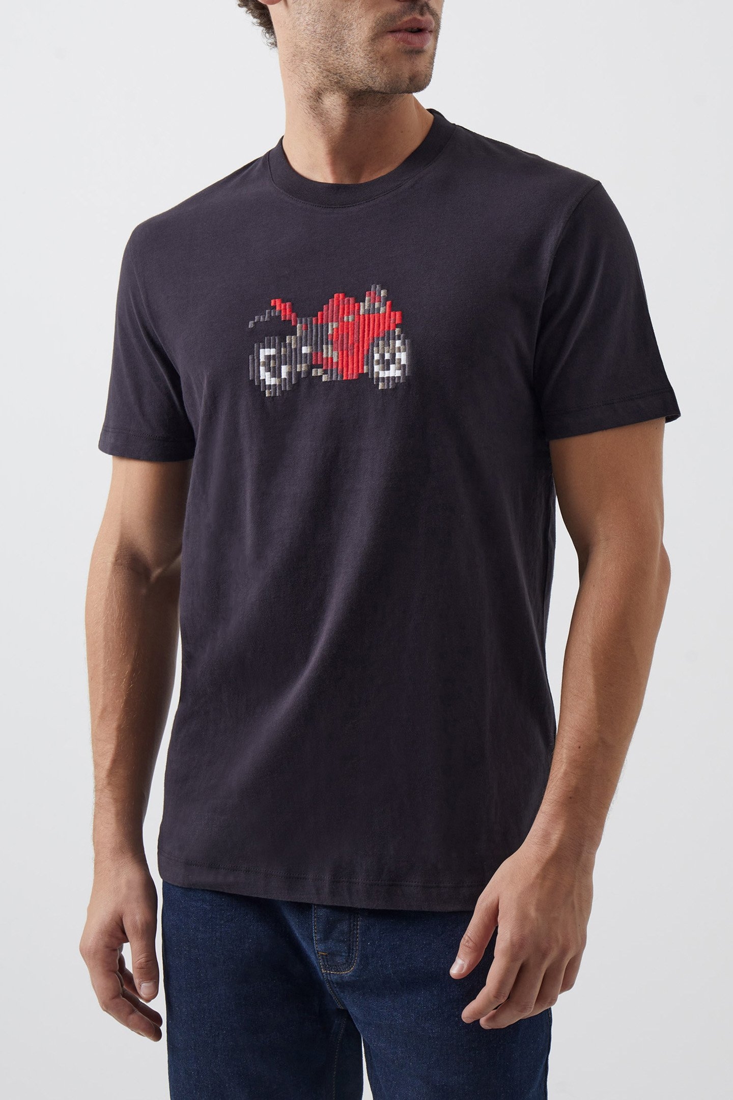 PIXEL MOTORBIKE T-SHIRT BLACK ONYX 1
