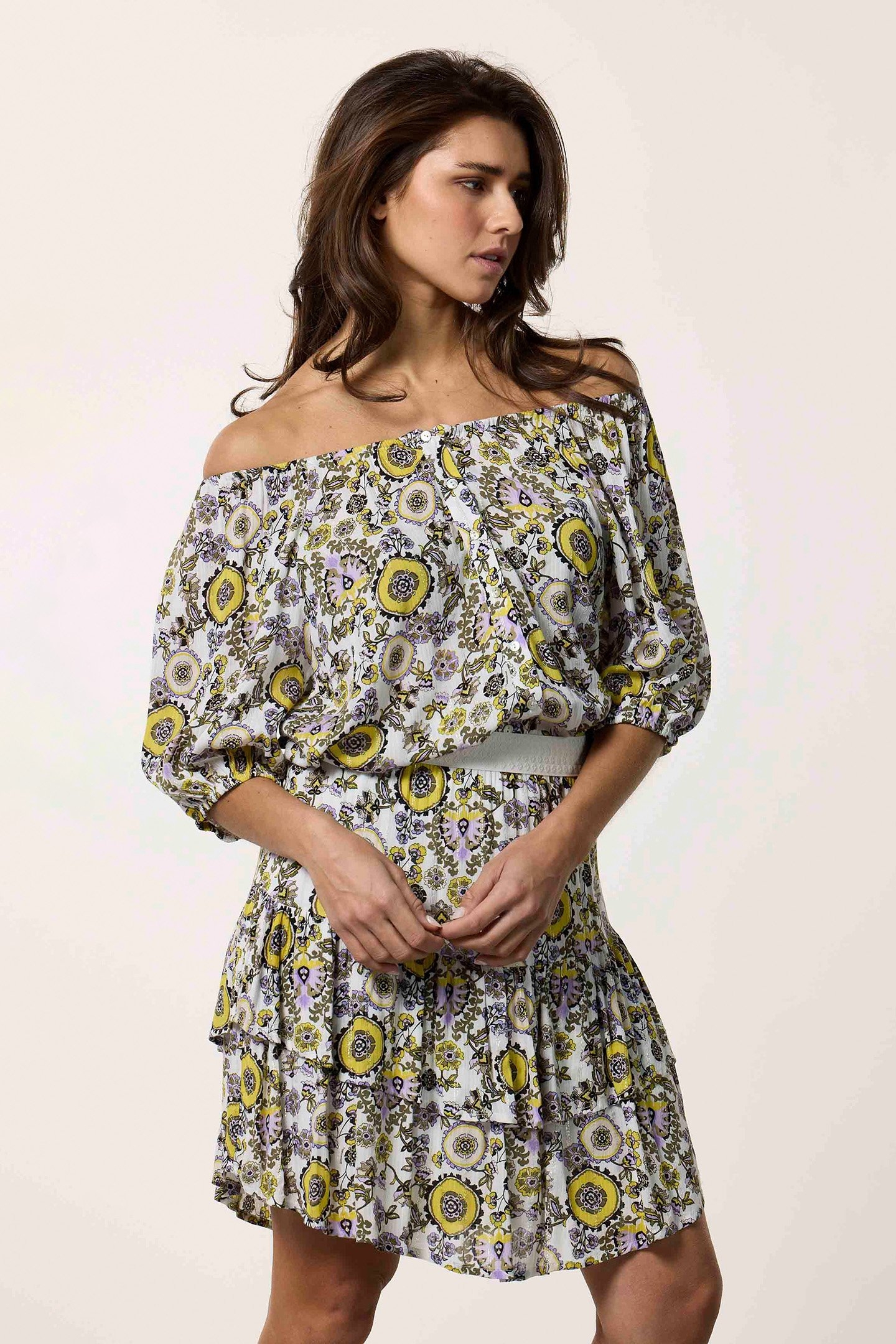 SKIRT WHITE ORNAMENTS PRINT WHITES 1