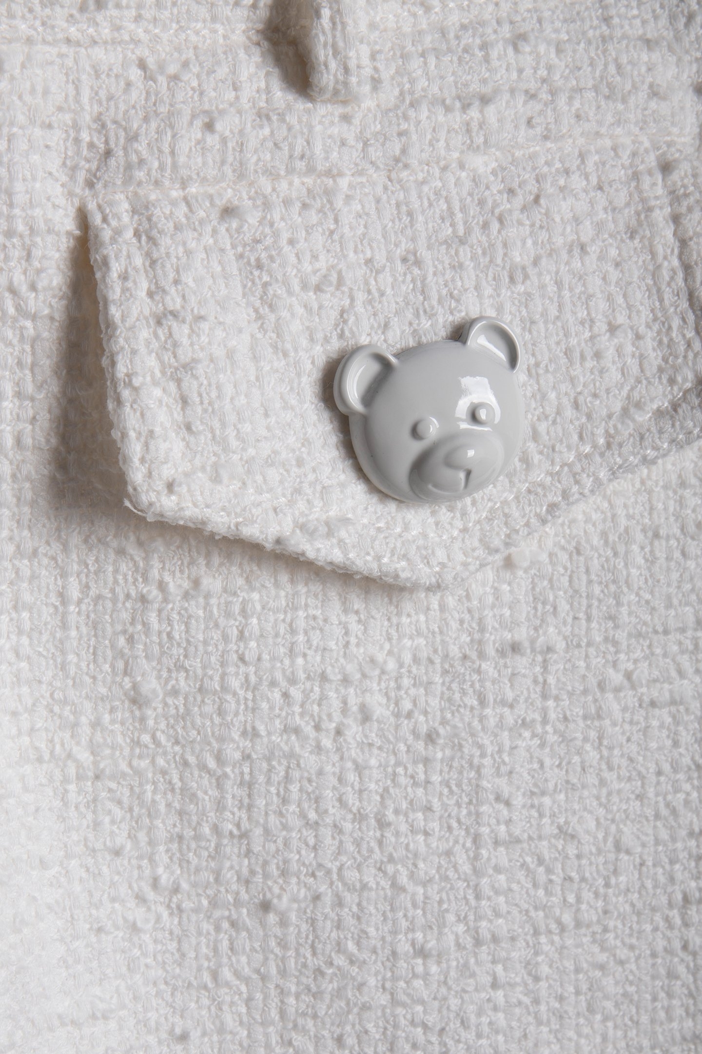 TEDDY BUTTONS TWEED MINI SKIRT WHITE 4