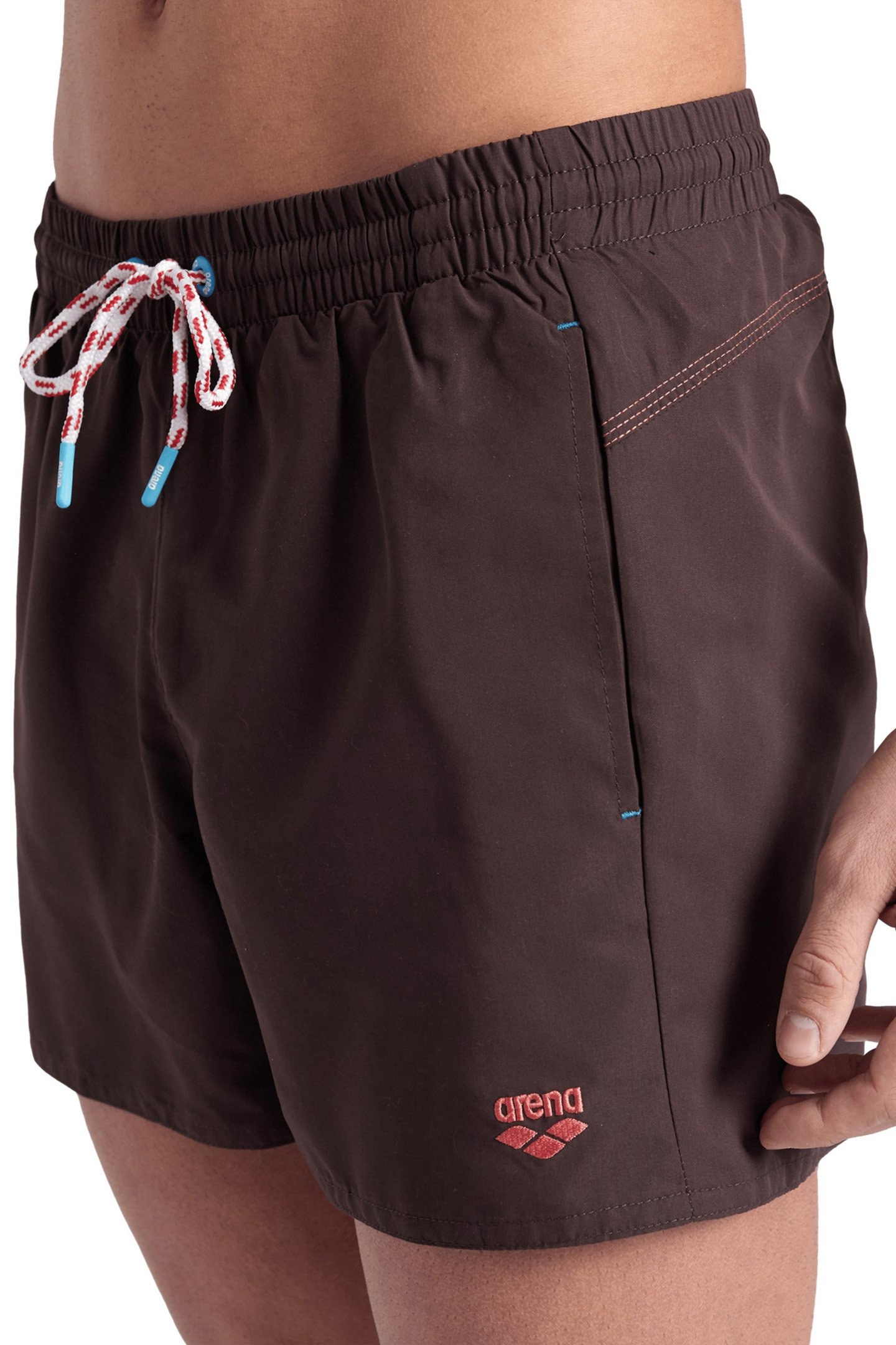 MEN'S ARENA PRO_FILE BEACH SHORT LOGO SEPIA-CALYPSO CORAL 4