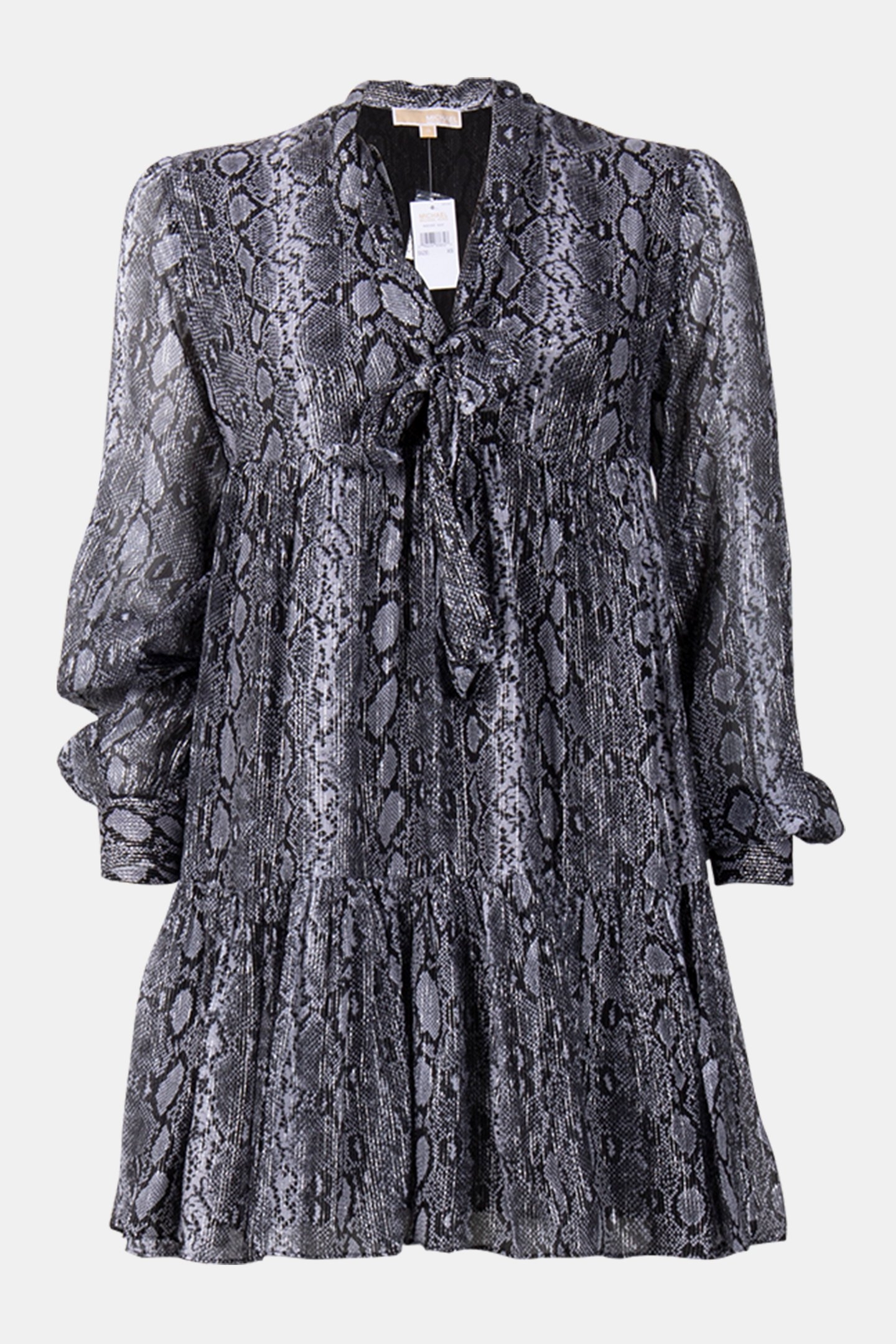 ADDER BOW DETAIL DRESS IN LUREX 3