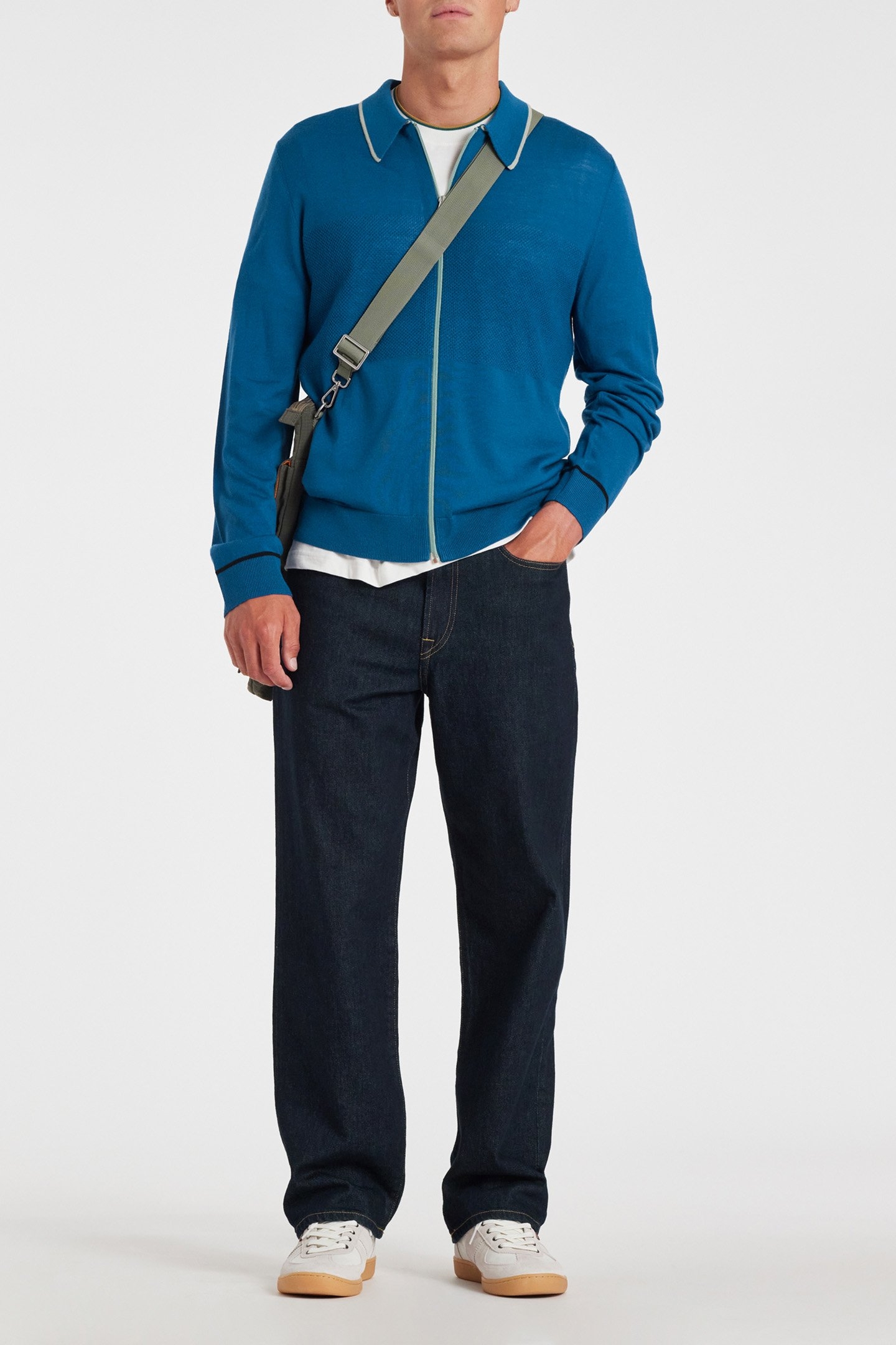 CARDIGAN ZIP THRU COBALT BLUE 3