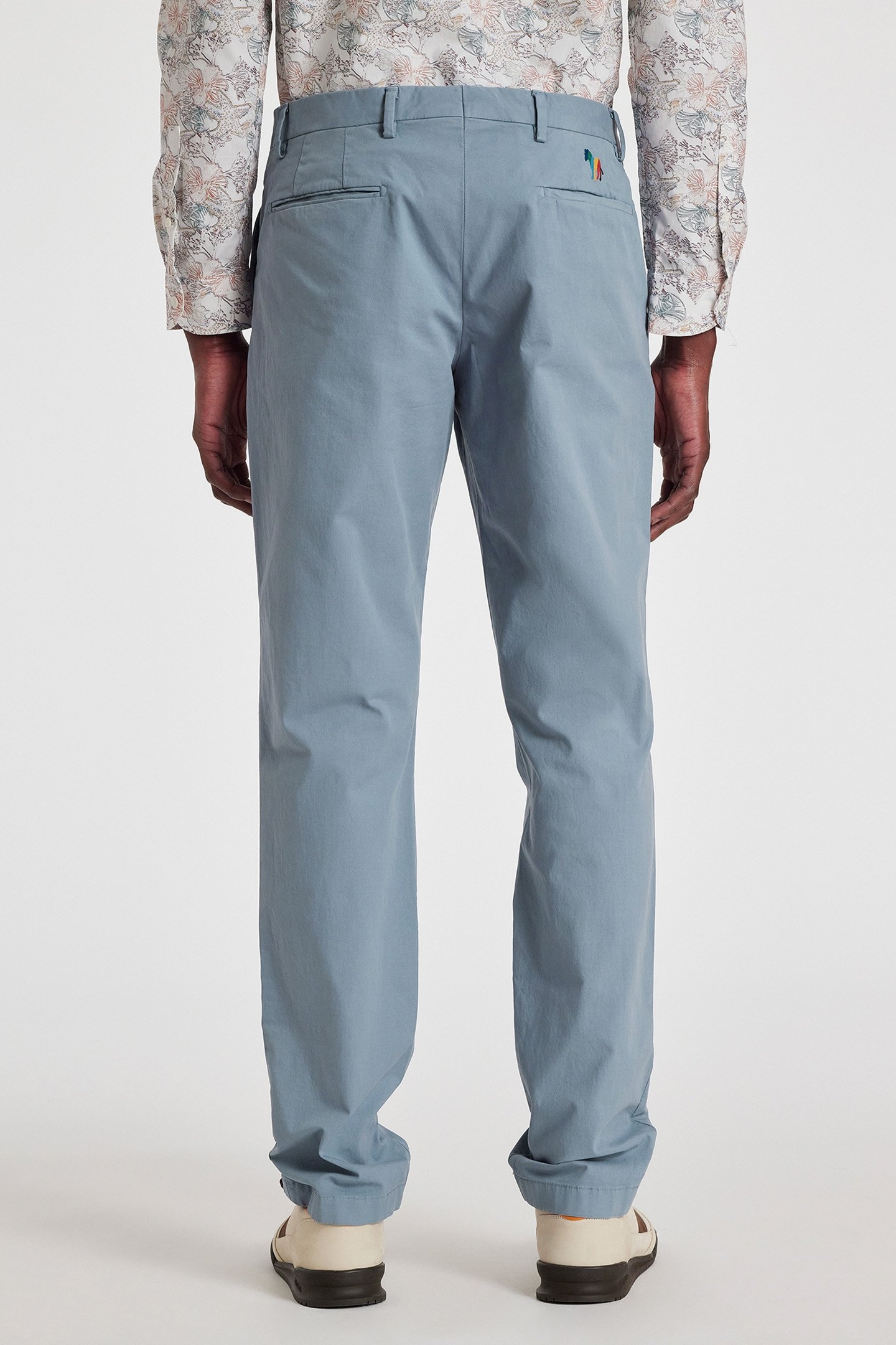 MENS MID FIT CLEAN CHINO GREYISH BLUE 2