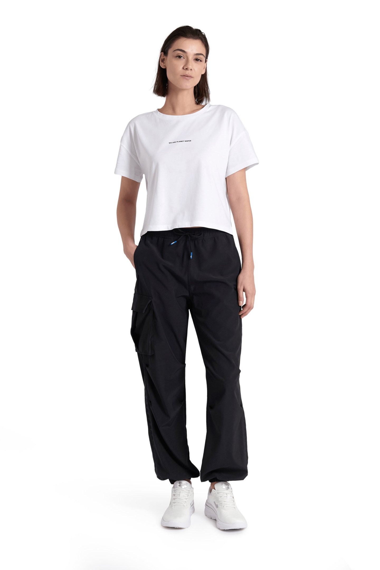 WOMEN'S ARENA CROP TEE PRINTED WHITE 3