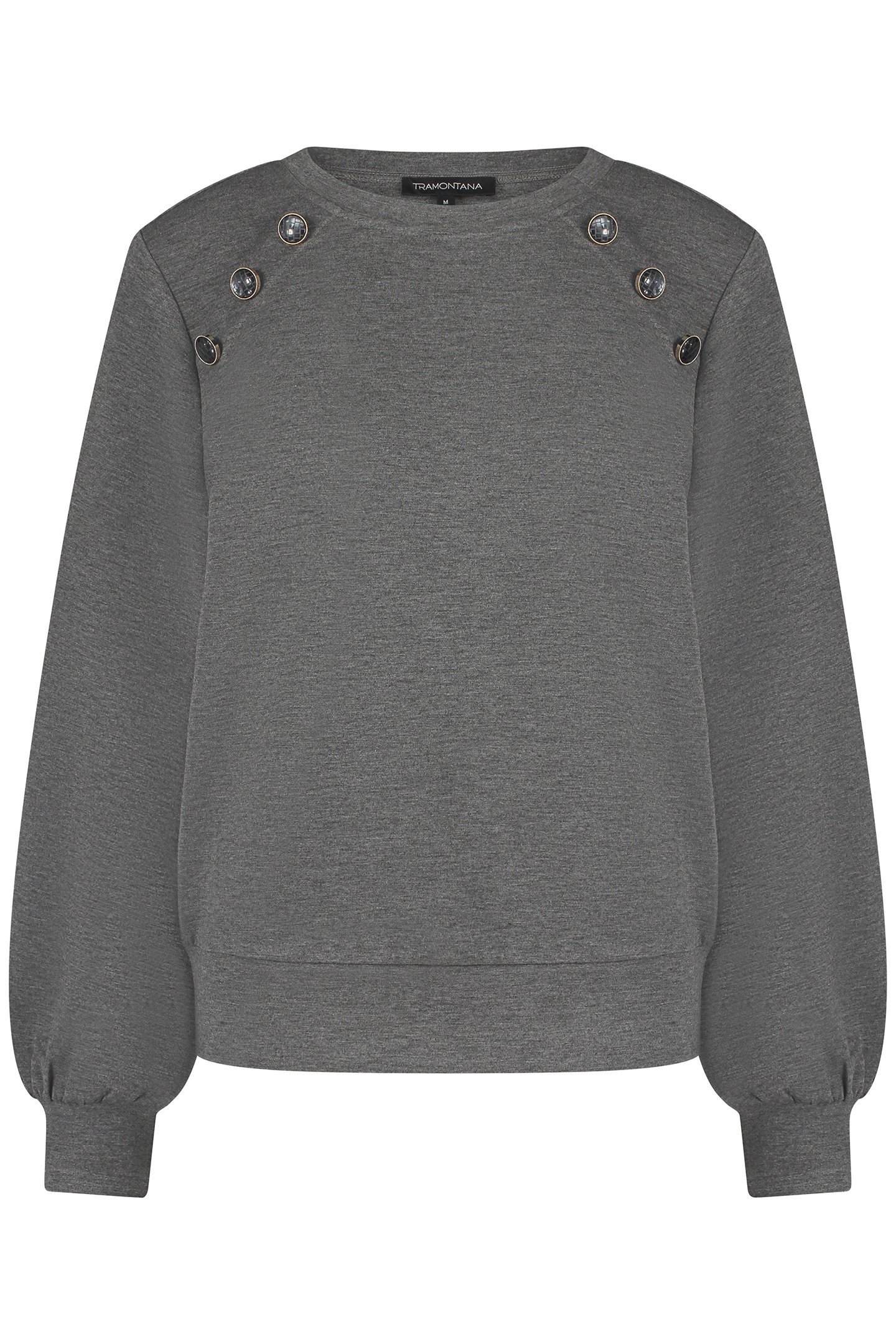 SWEATER SAILOR BUTTONS ANTHRACITE MELANGE 2