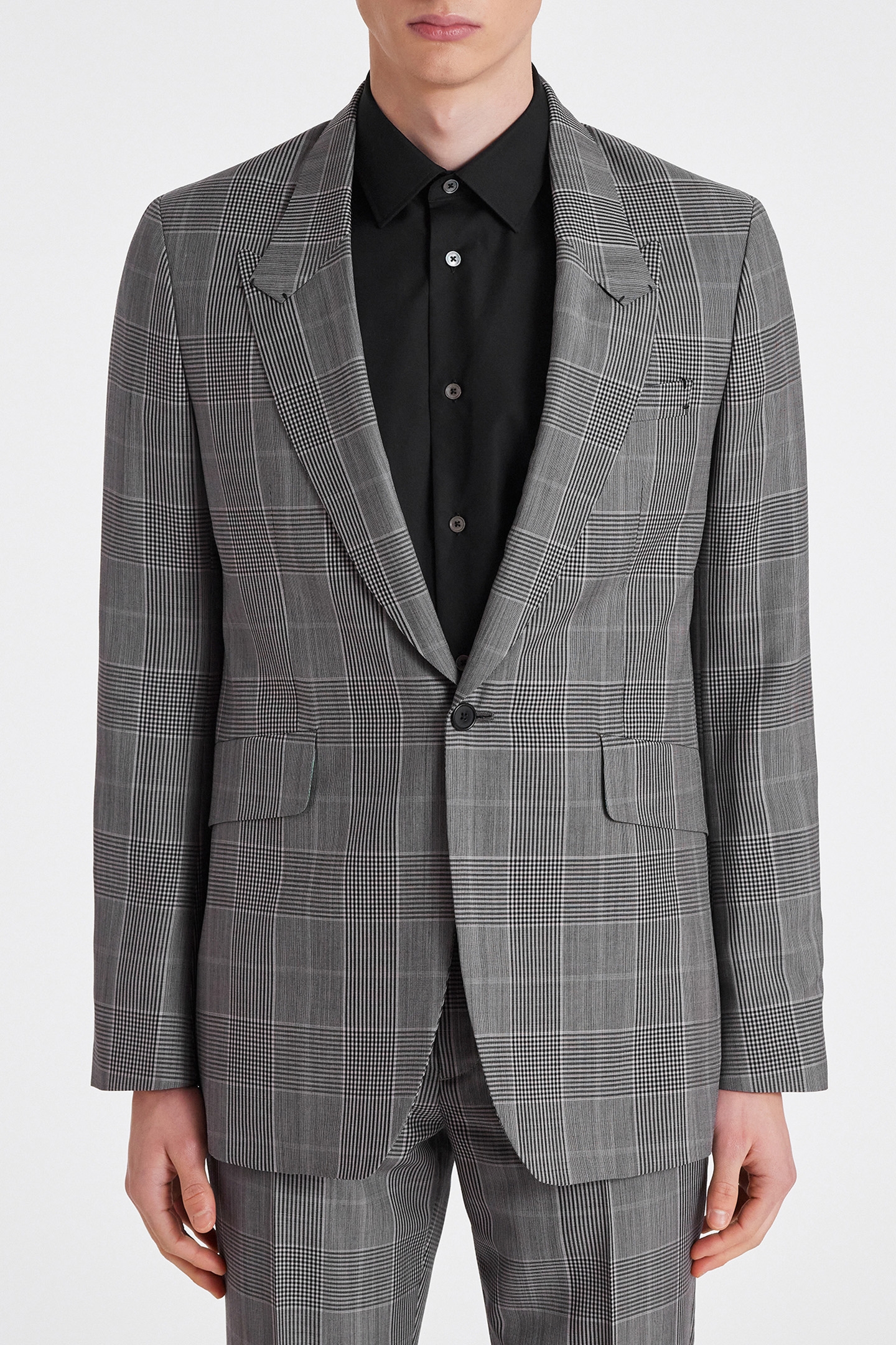 MENS 1 BUTTON JACKET GREY 1