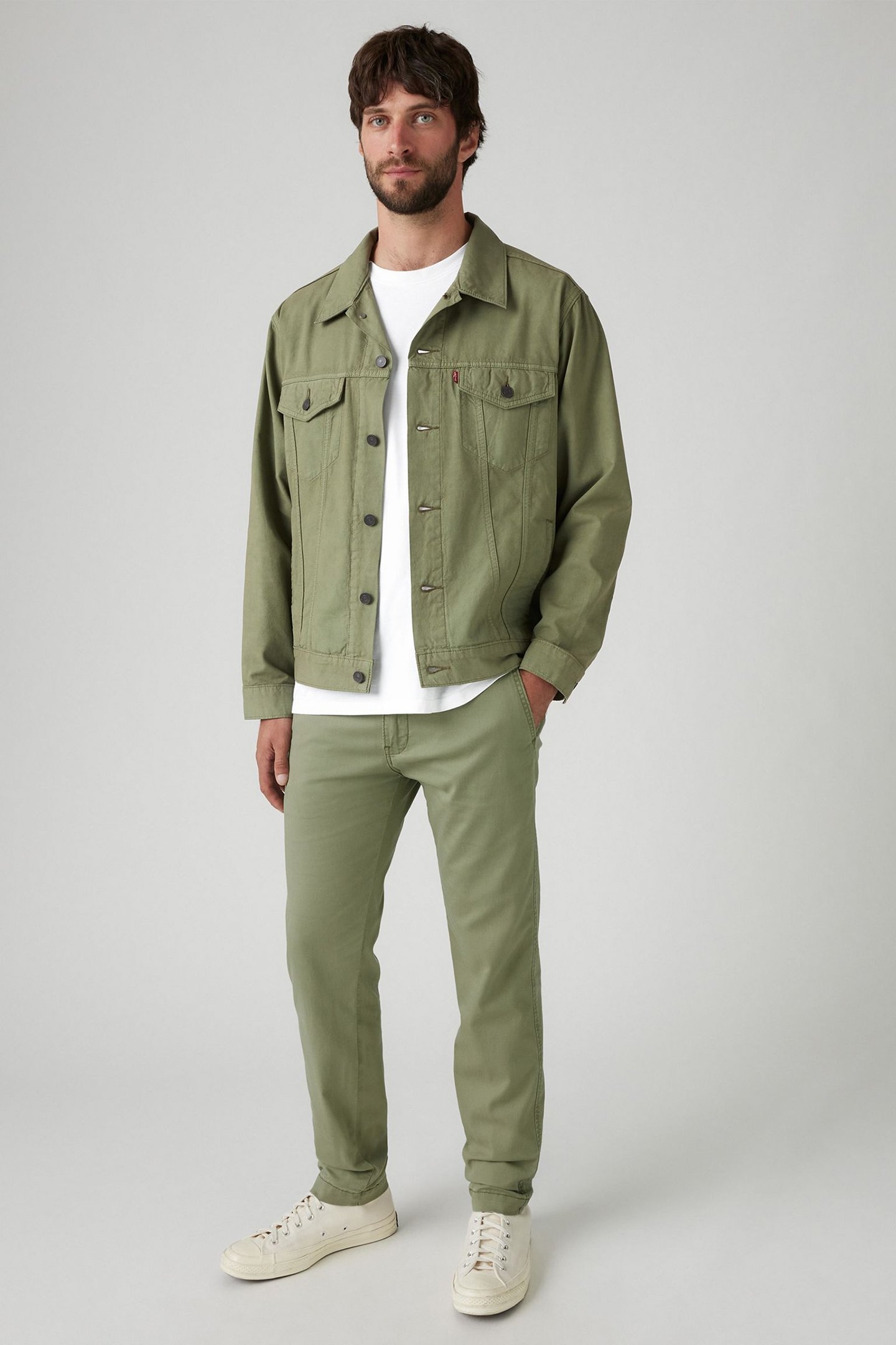 XX CHINO STD II DEEP LICHEN GREEN COTTON 6