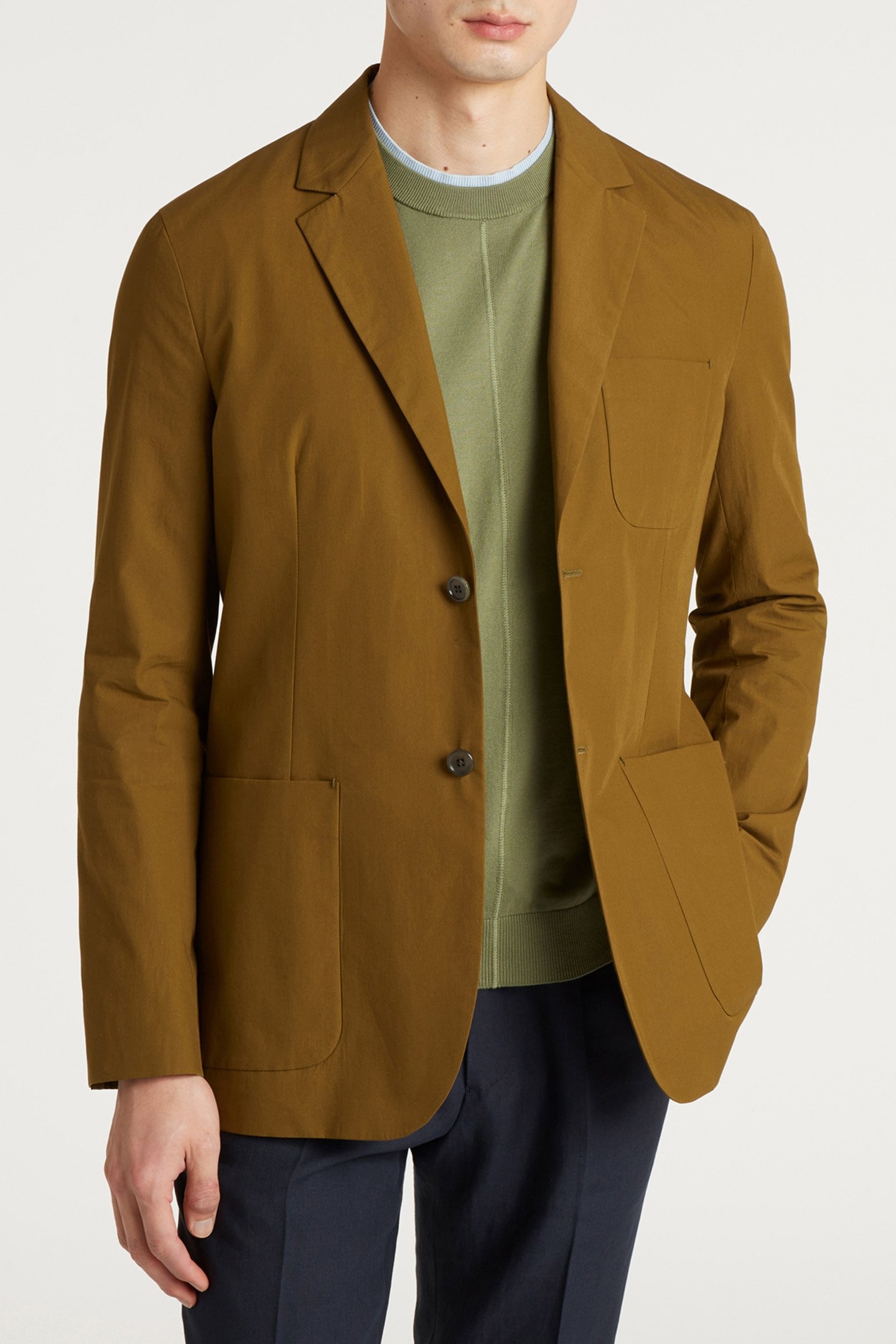 GENTS 2 BTN JACKET OLIVE GREEN 1