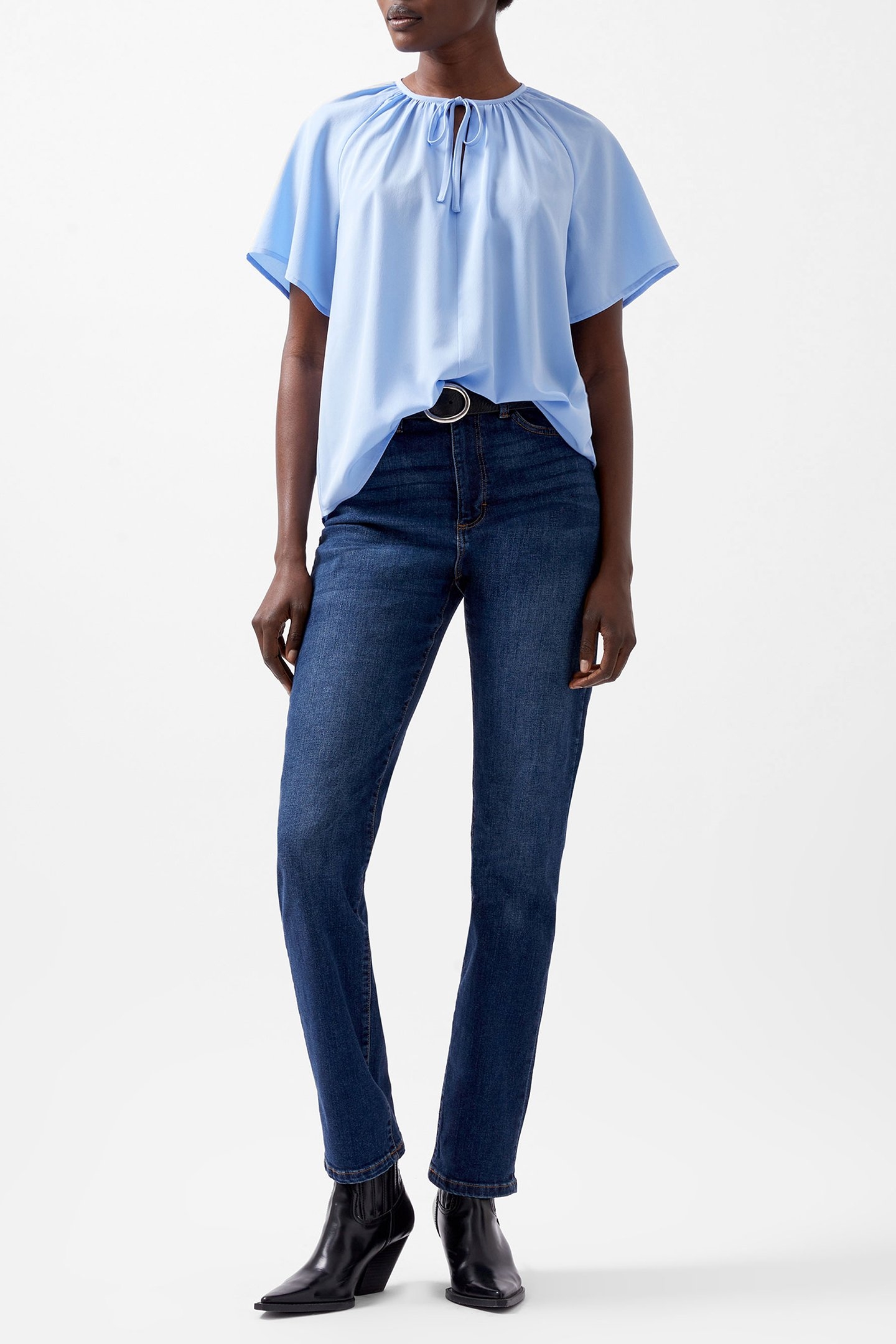 CAPRIANA CREPE LIGHT TOP DUSTED BLUE 2
