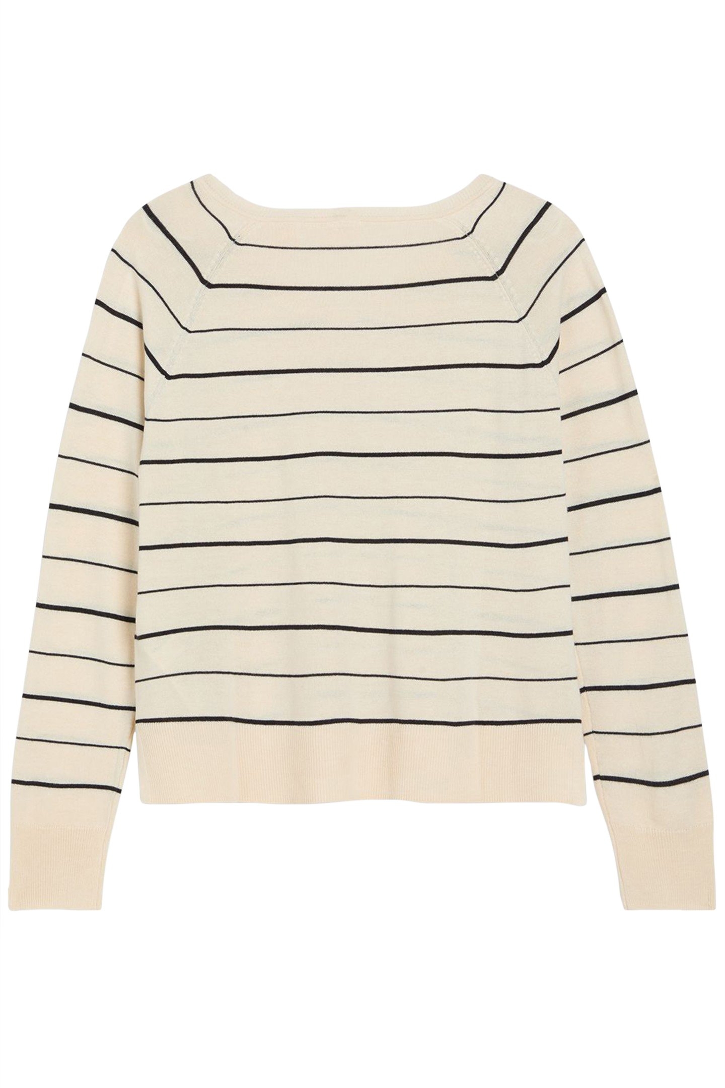PETAL VNECK SWEATER OLYMPIC STRIPE WHITE 4
