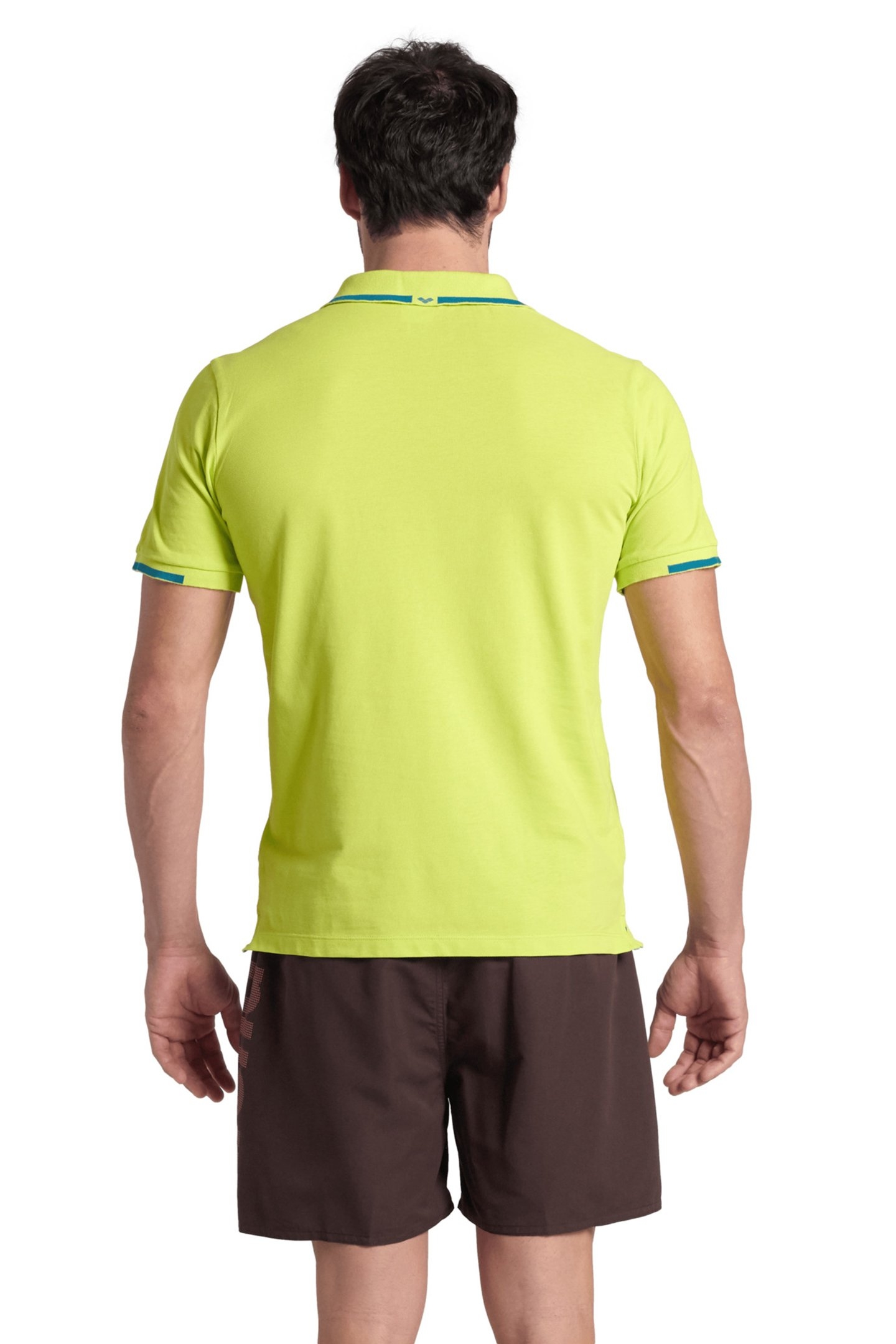 MEN'S POLOSHIRT ARENA TRIM COTTON PIQUET SOFT GREEN-BLUE COS 2
