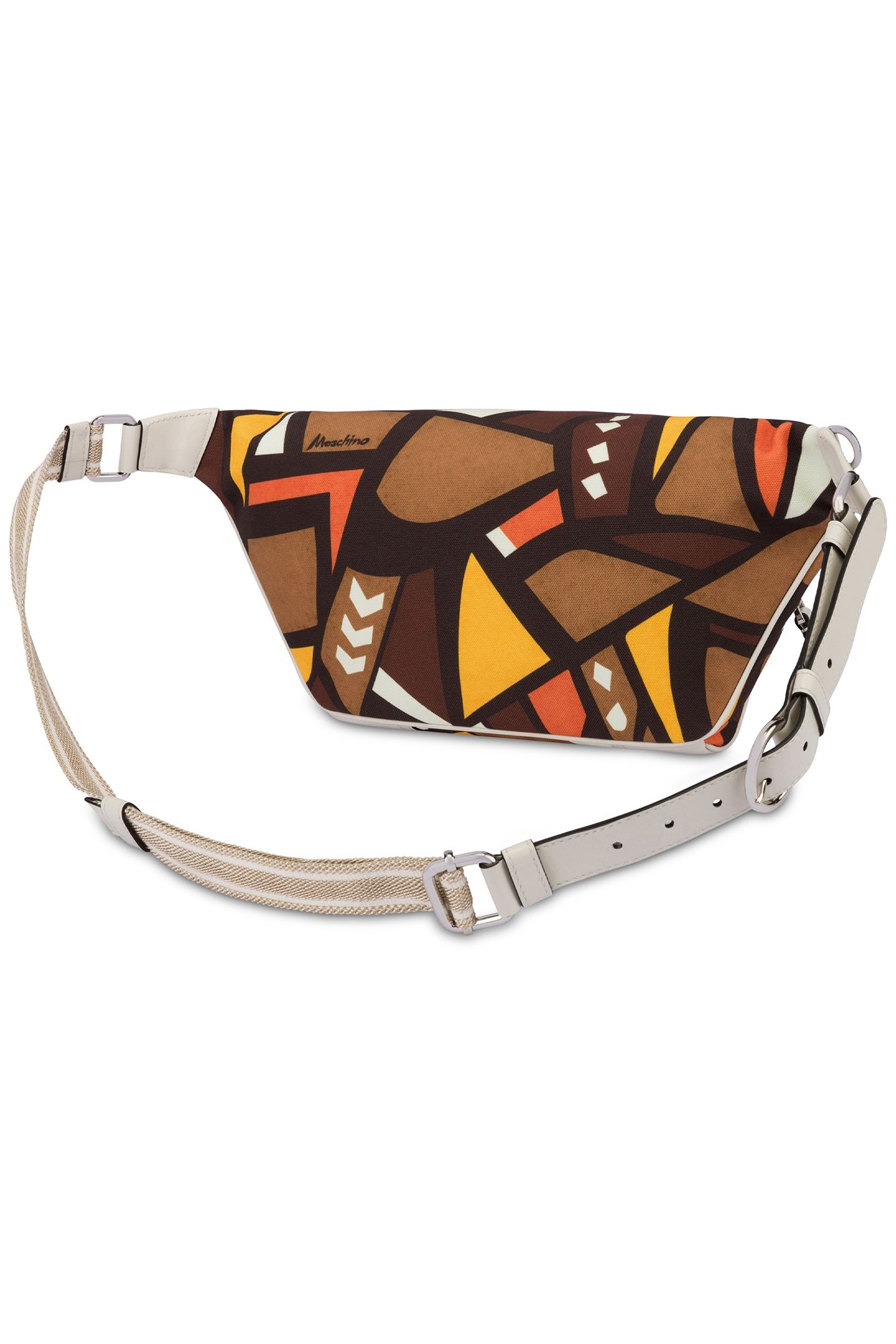 CANVAS WAIST BAG WOOD PRINT BROWN 2