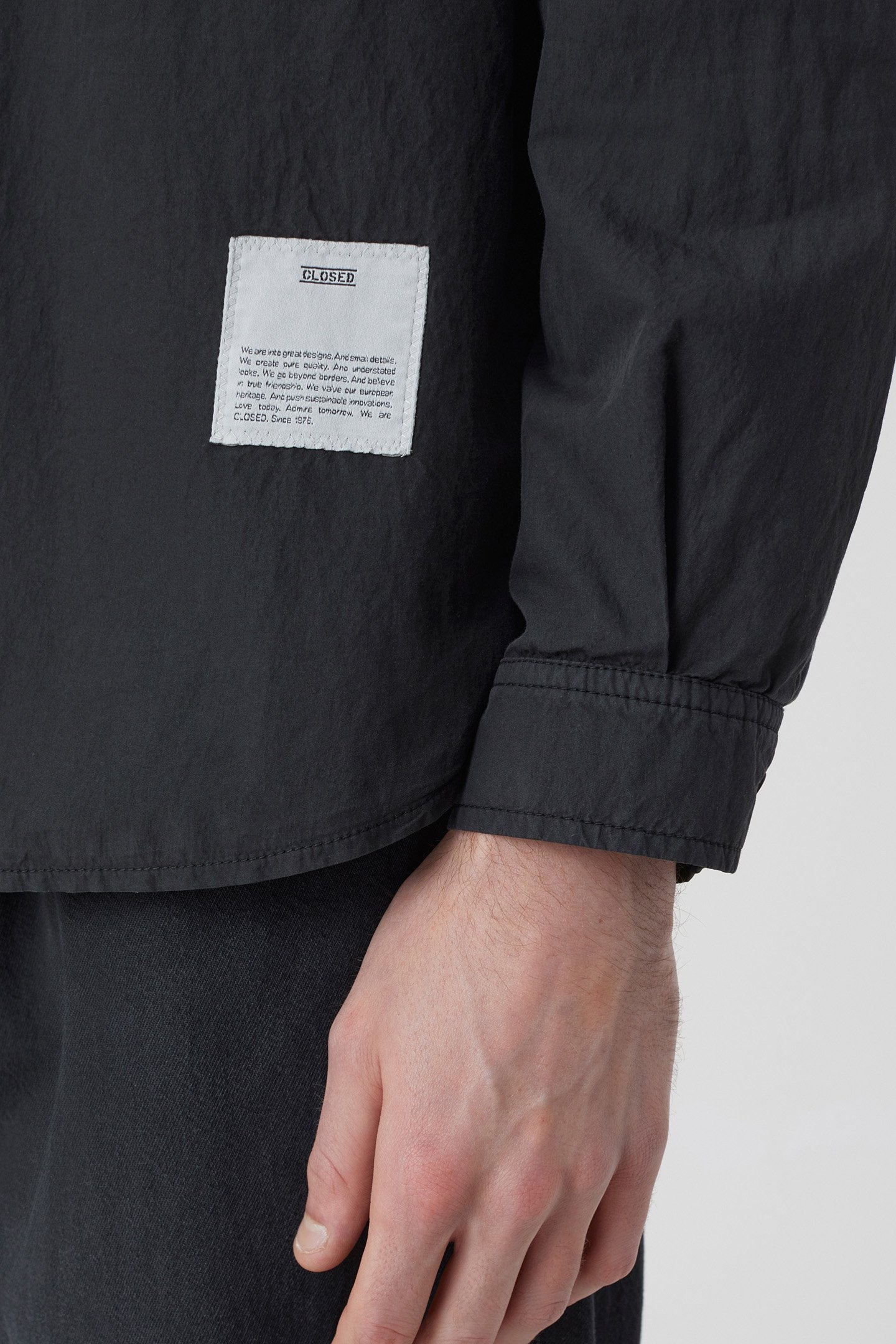 UTILITY SHIRT W/ ELBOW PATCHES SHIRTS & BLOUSES BLACK 6