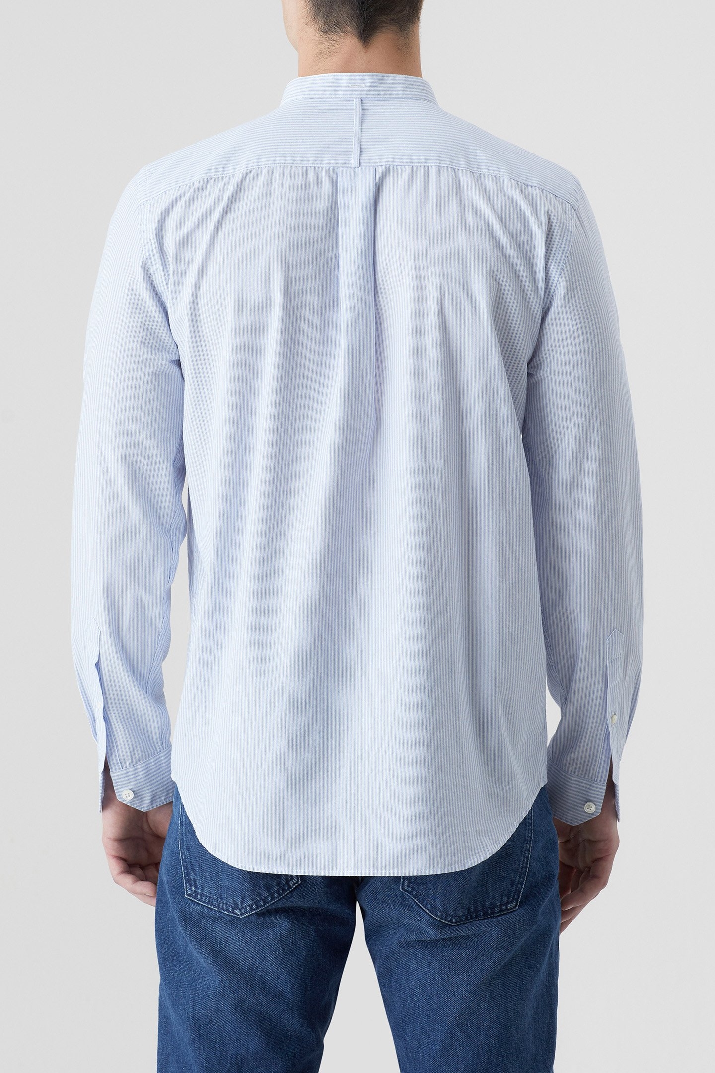 COLLARLESS SHIRT SHIRTS & BLOUSES OCEAN BLUE 2