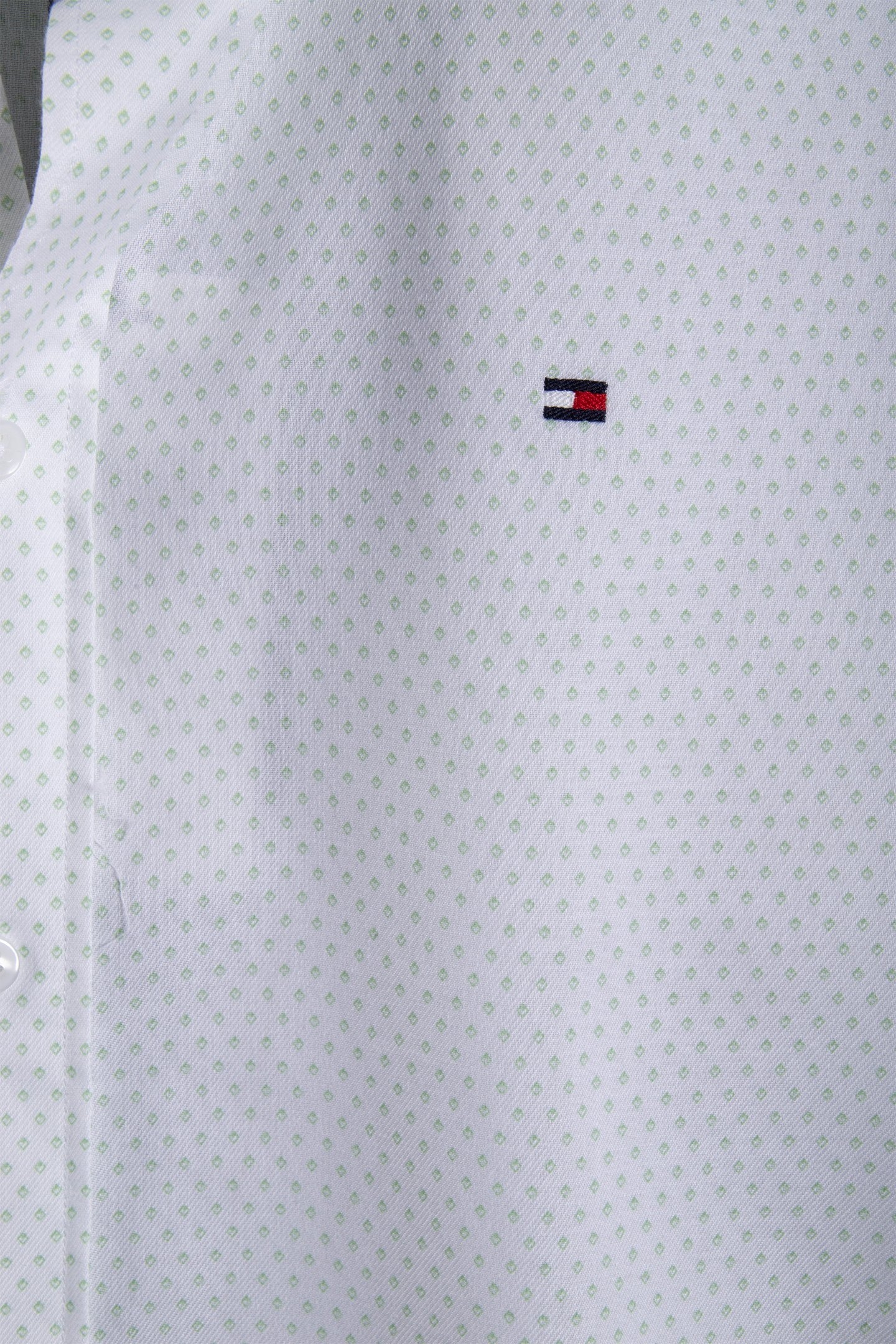 CL - TWILL PRT RF SHIRT WHITE/OPAL GREEN 4