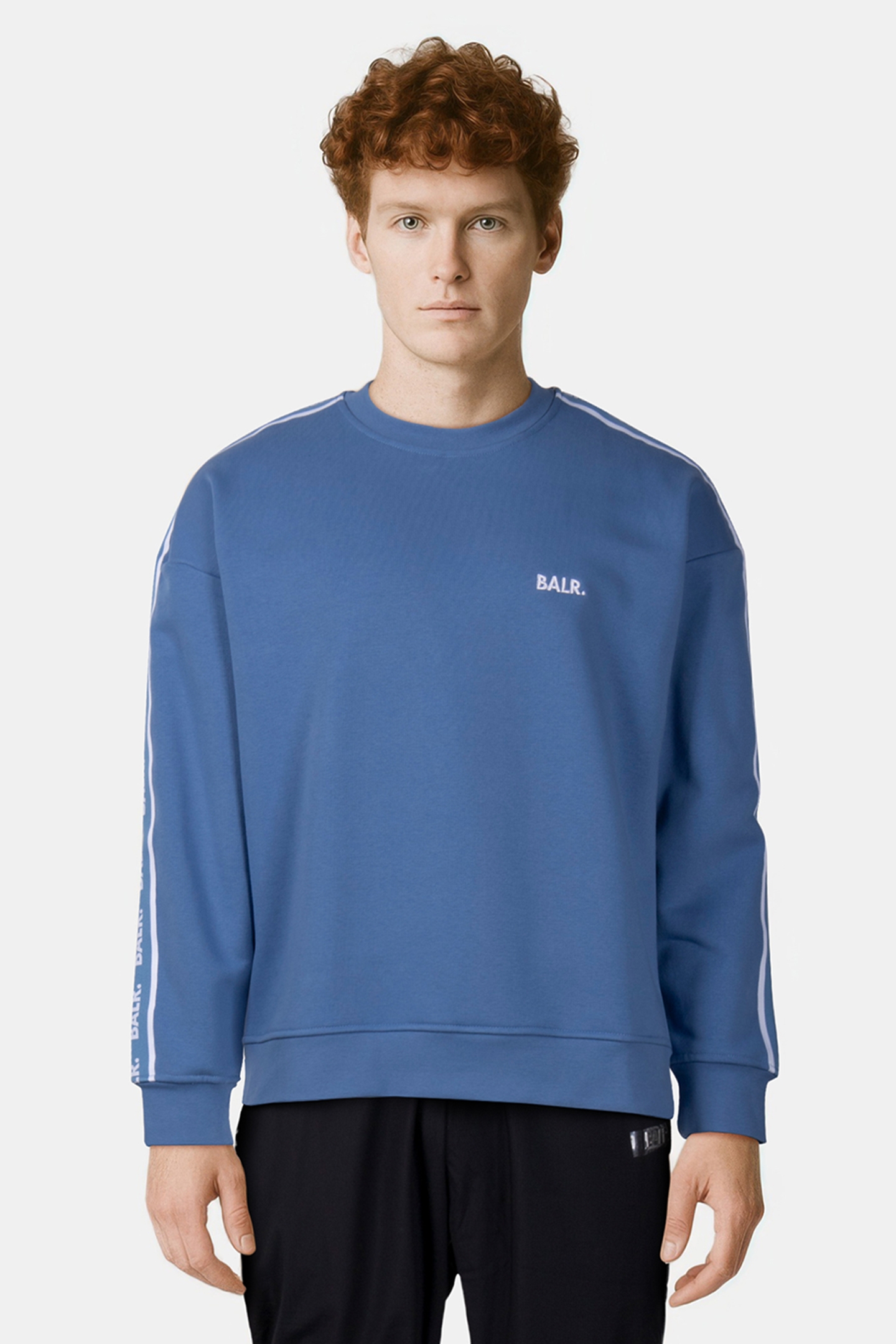 B-TAPE CREWNECK CORONET BLUE 1