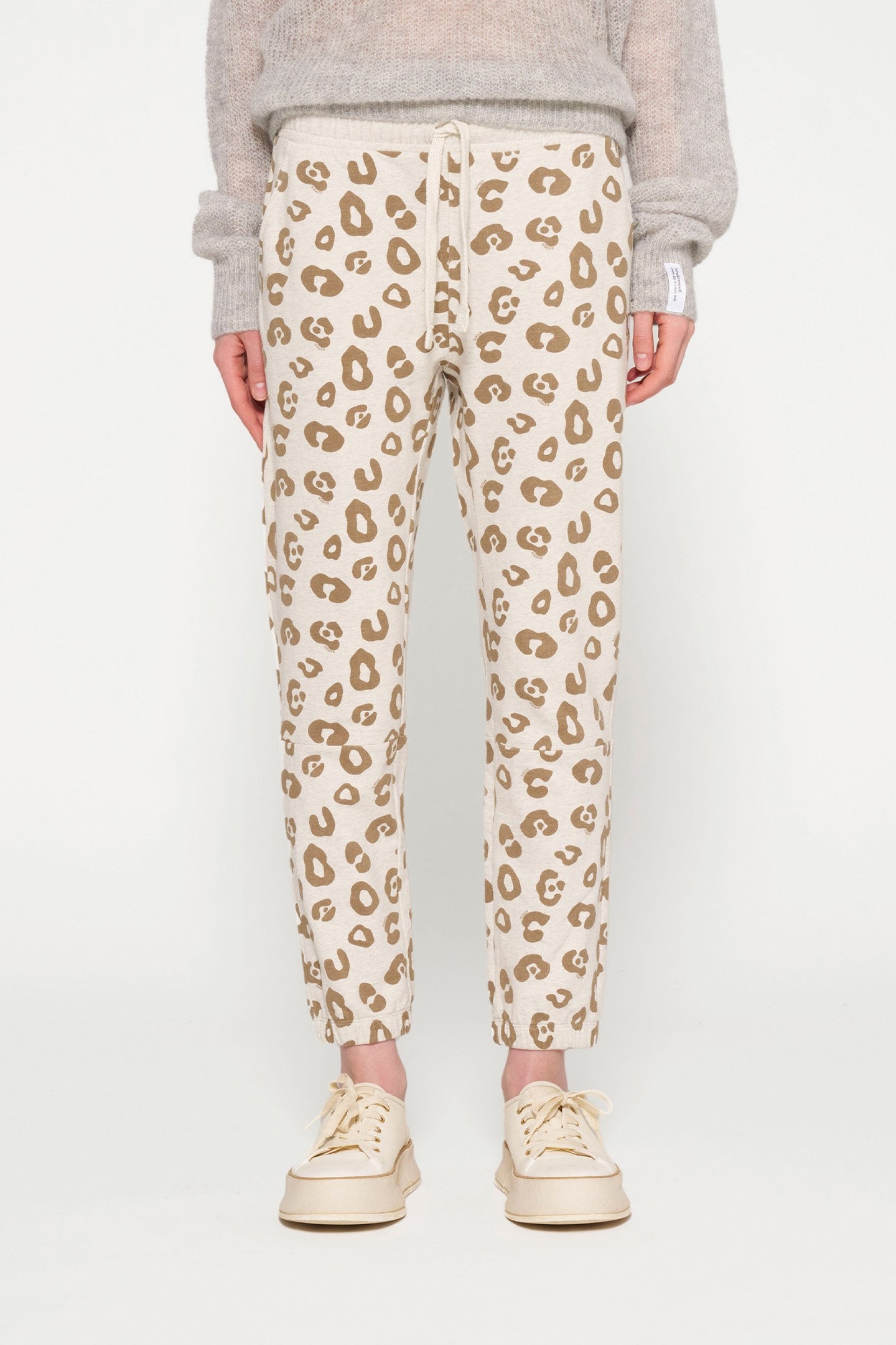 CROPPED JOGGER LEOPARD SOFT WHITE MELEE 1