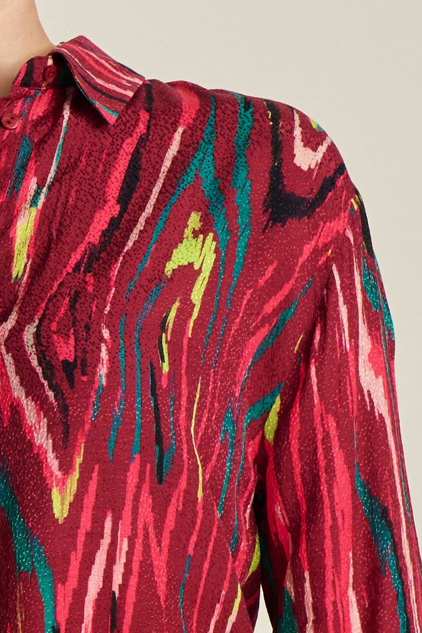 BLOUSE - MILLY WOODY BURGUNDY RED 6