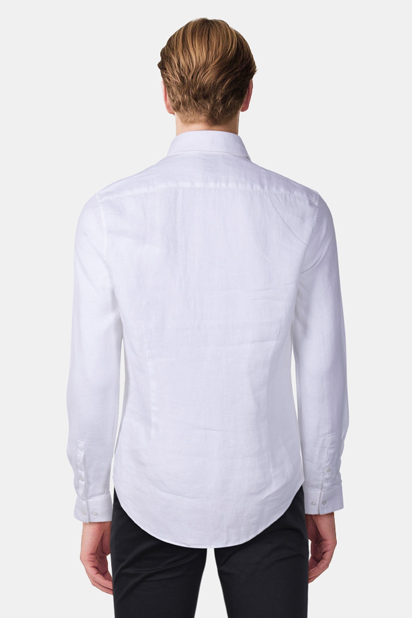 LINEN SOLID SLIM SHIRT WHITE 2