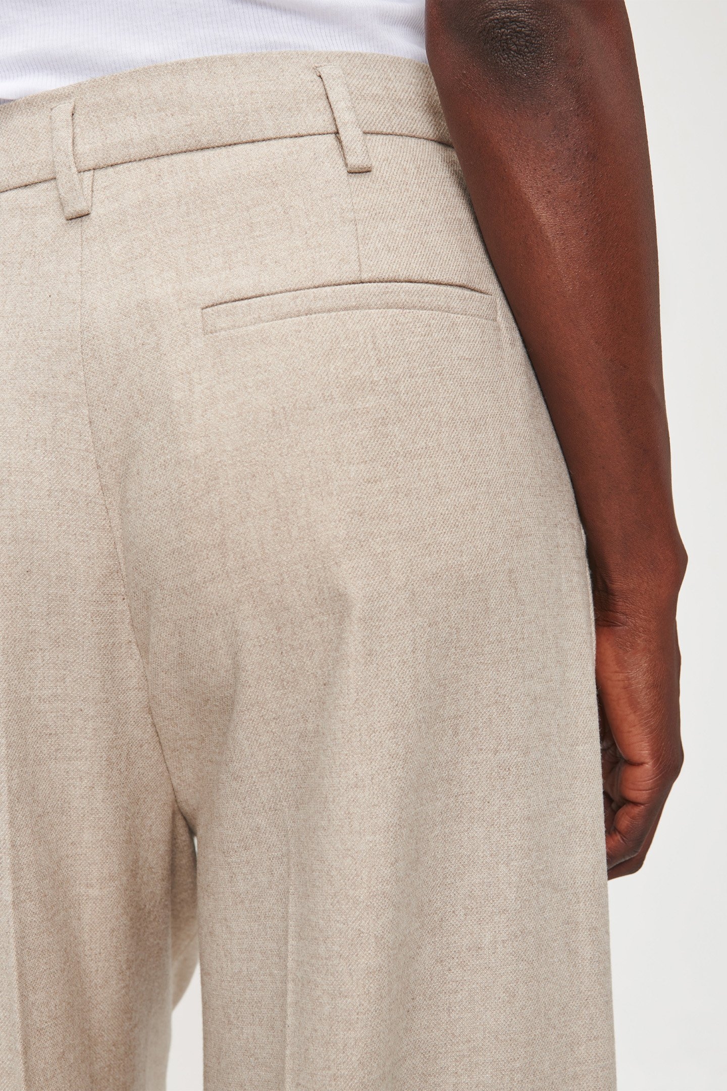 WIDE LEG FLANNEL PANTS SIMPLY TAUPE 7