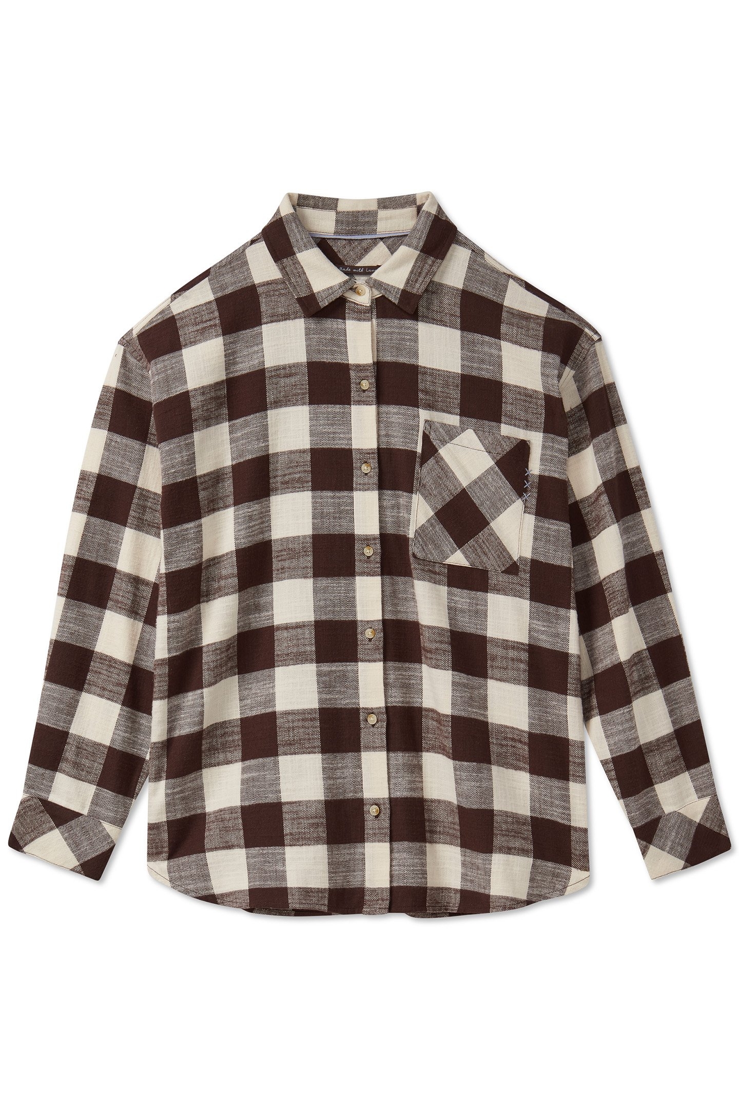 OVERSIZED SHIRT SEAL BROWN/BUFFALO CHECK 4