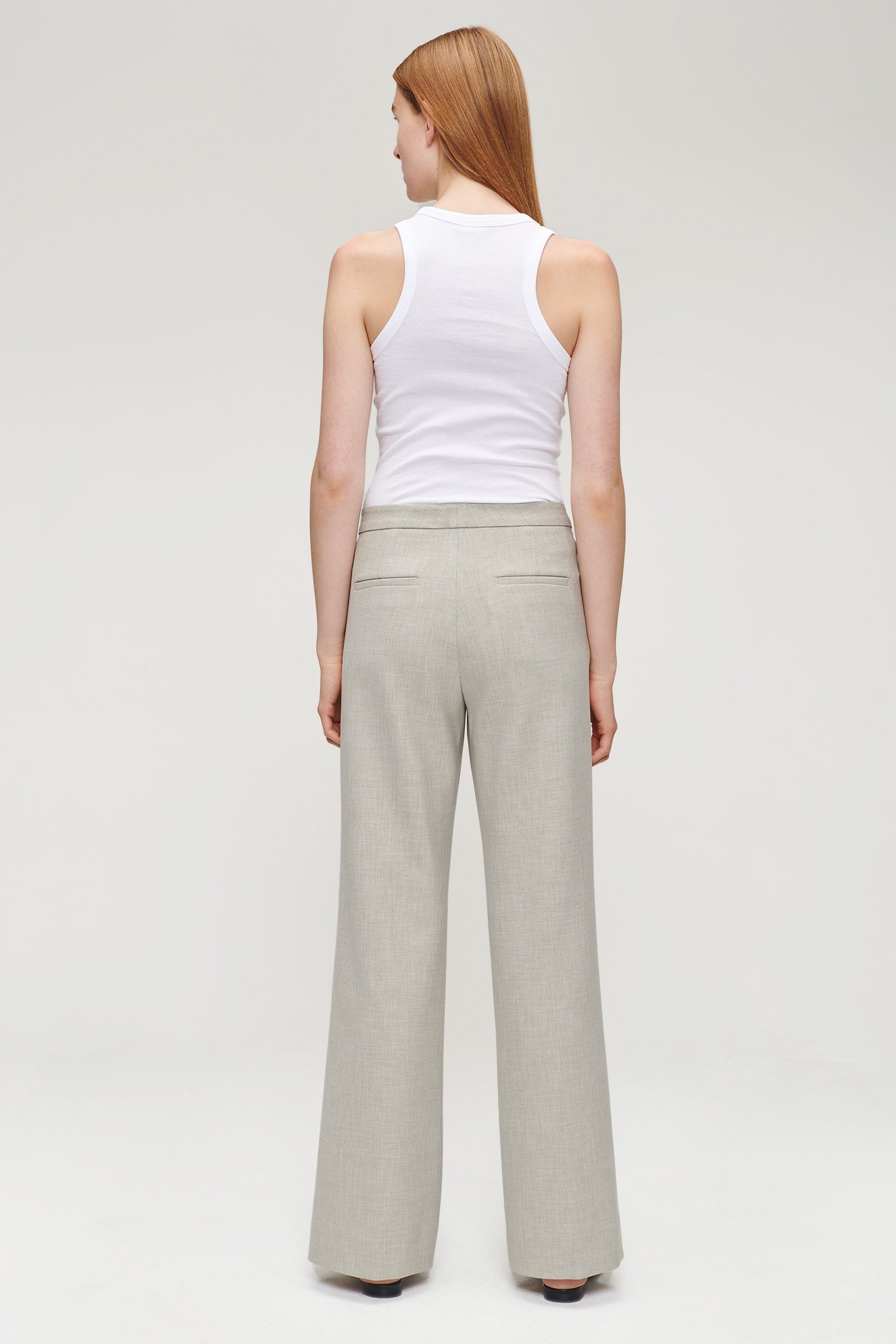 RELAXED FLARED PANTS GREIGE 4