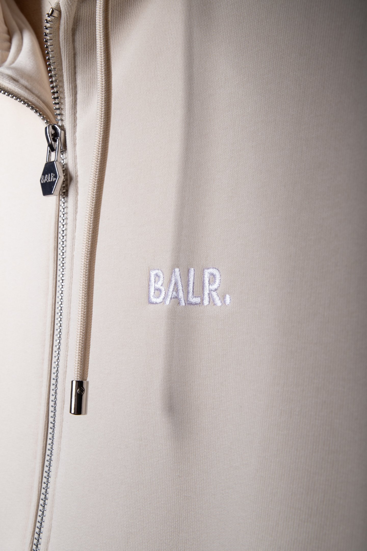 B-TAPE ZIP THROUGH HOODIE WHITE SWAN 4