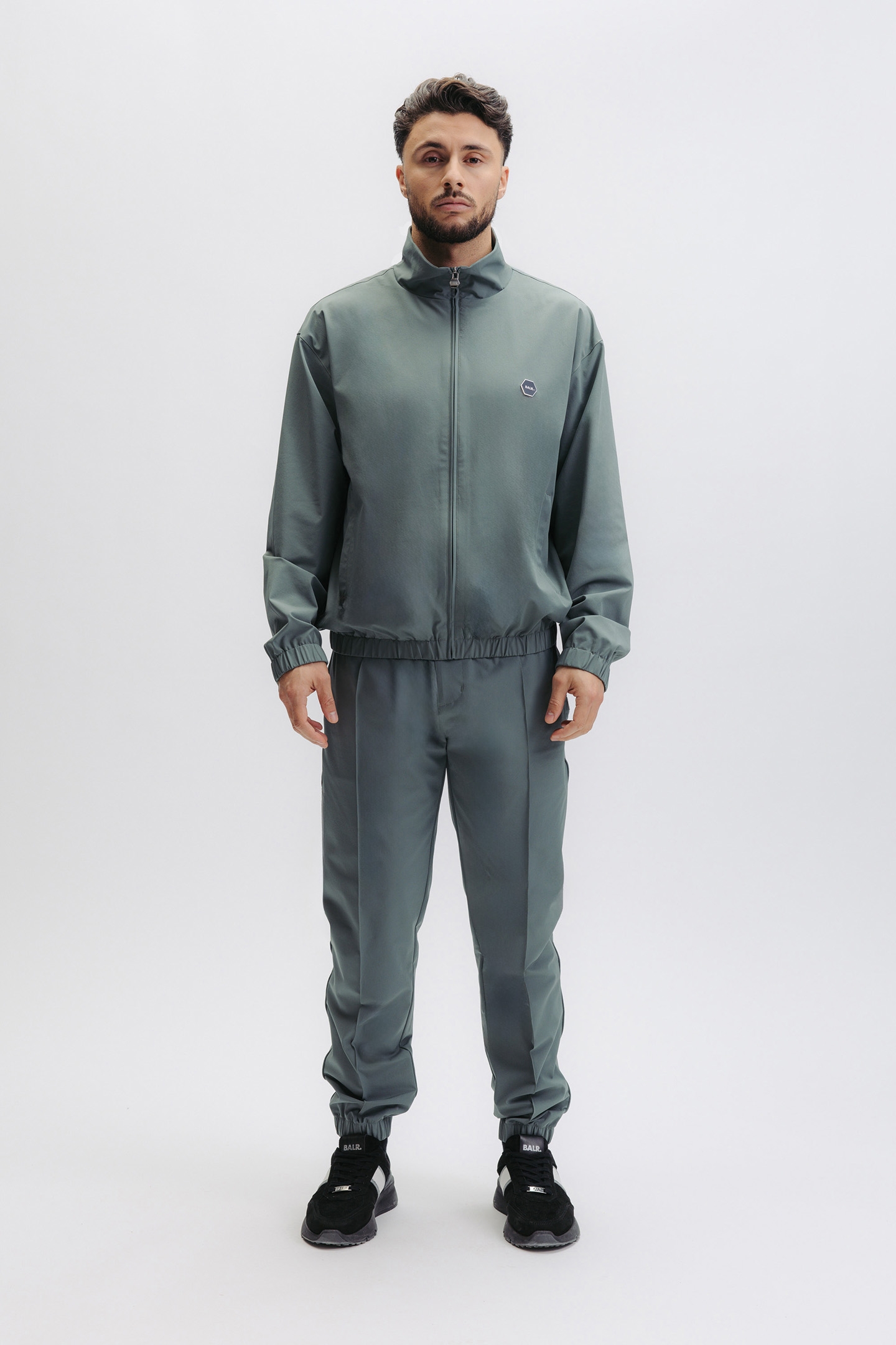 HEX-SERIES BADGE TRACK JACKET BALSAM GREEN 1