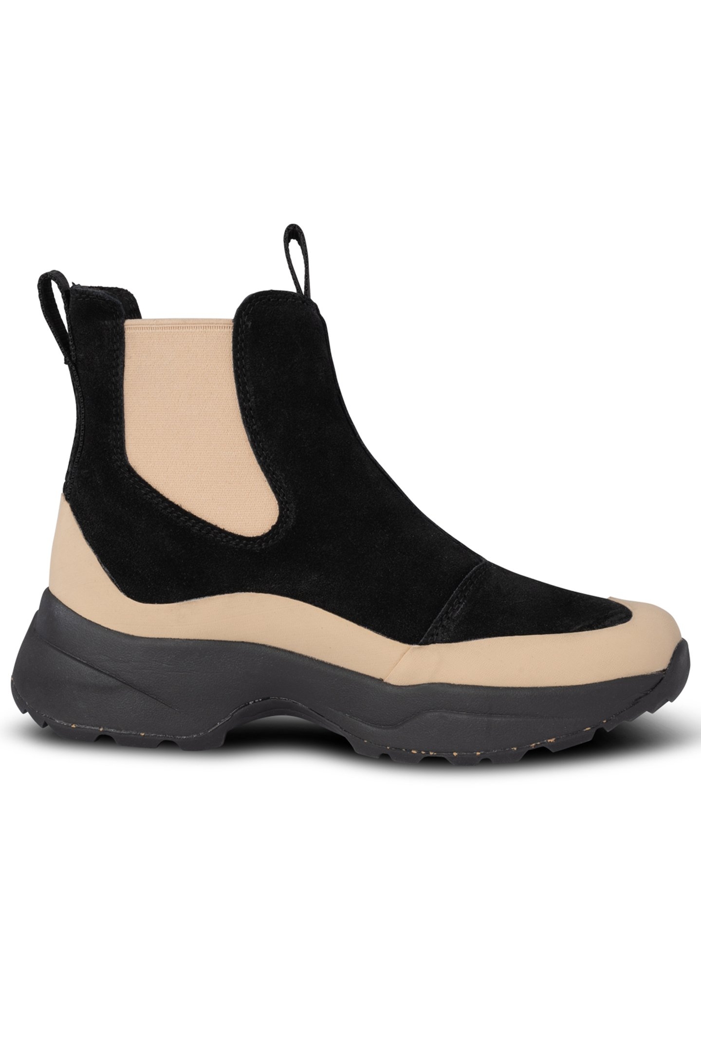 SOLVEIG SUEDE WATERPROOF BLACK/COFFEE CREAM 1