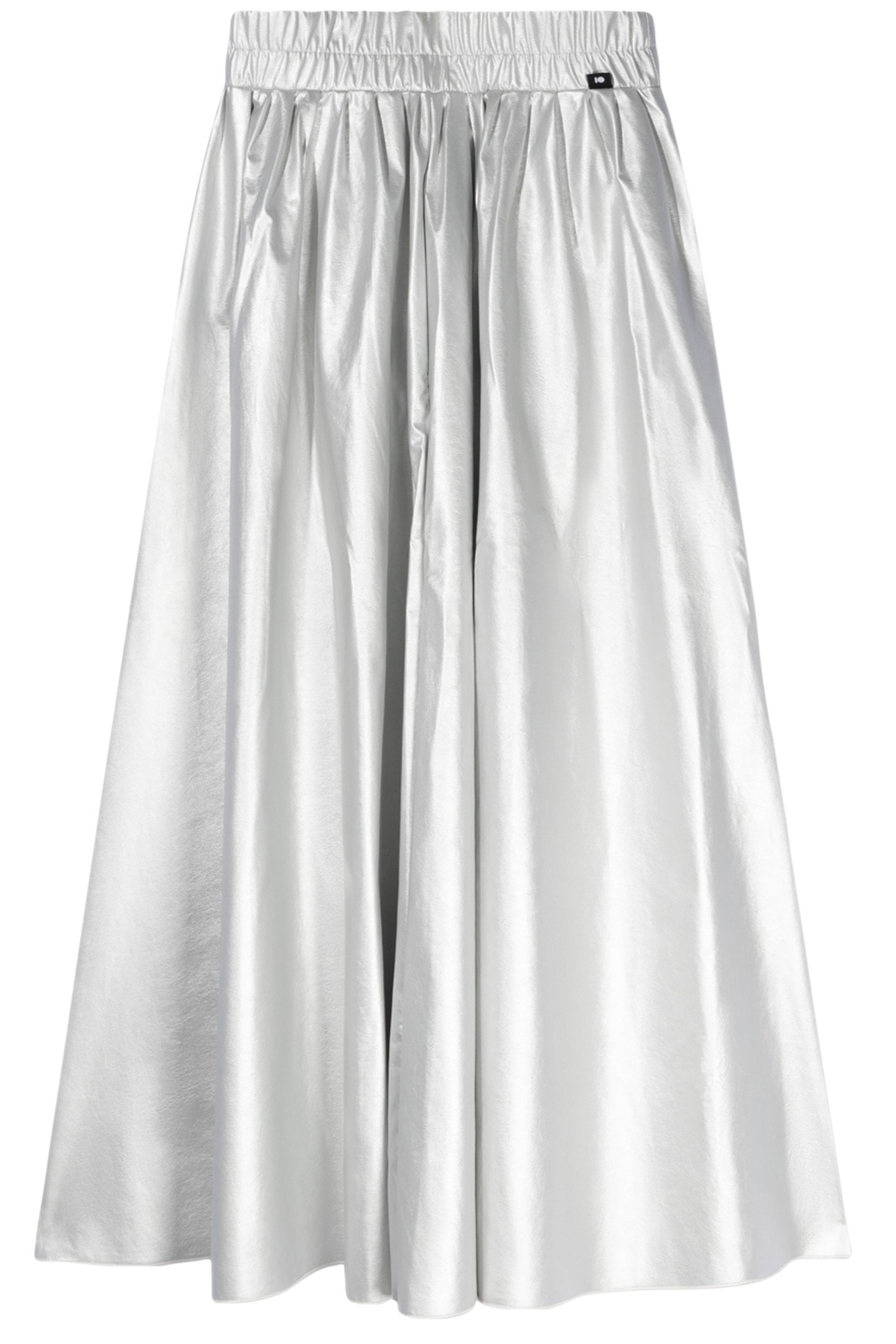 LEATHER LOOK PLEATED SKIRT SILVER 4