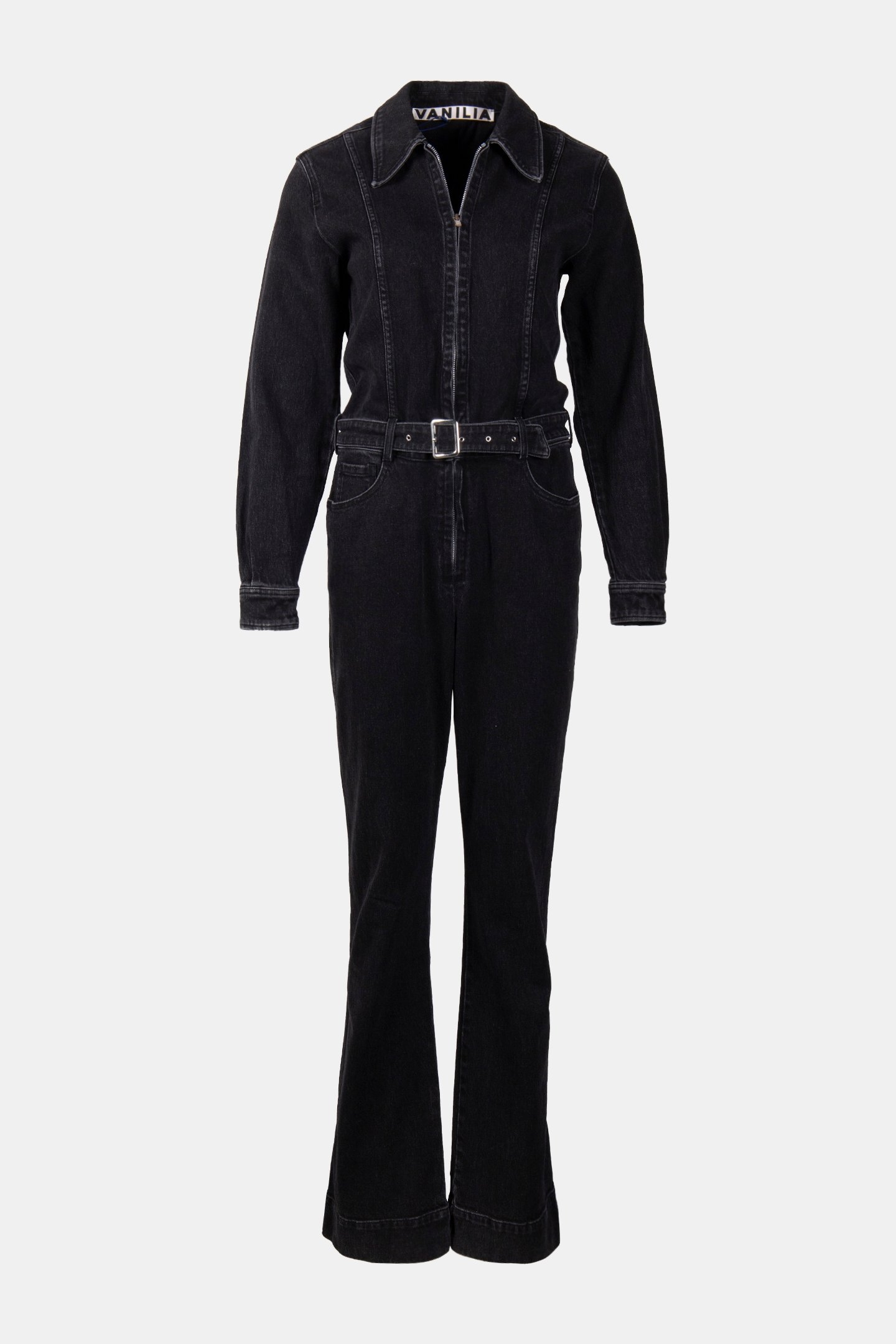 BLACK DENIM OVERALL 3