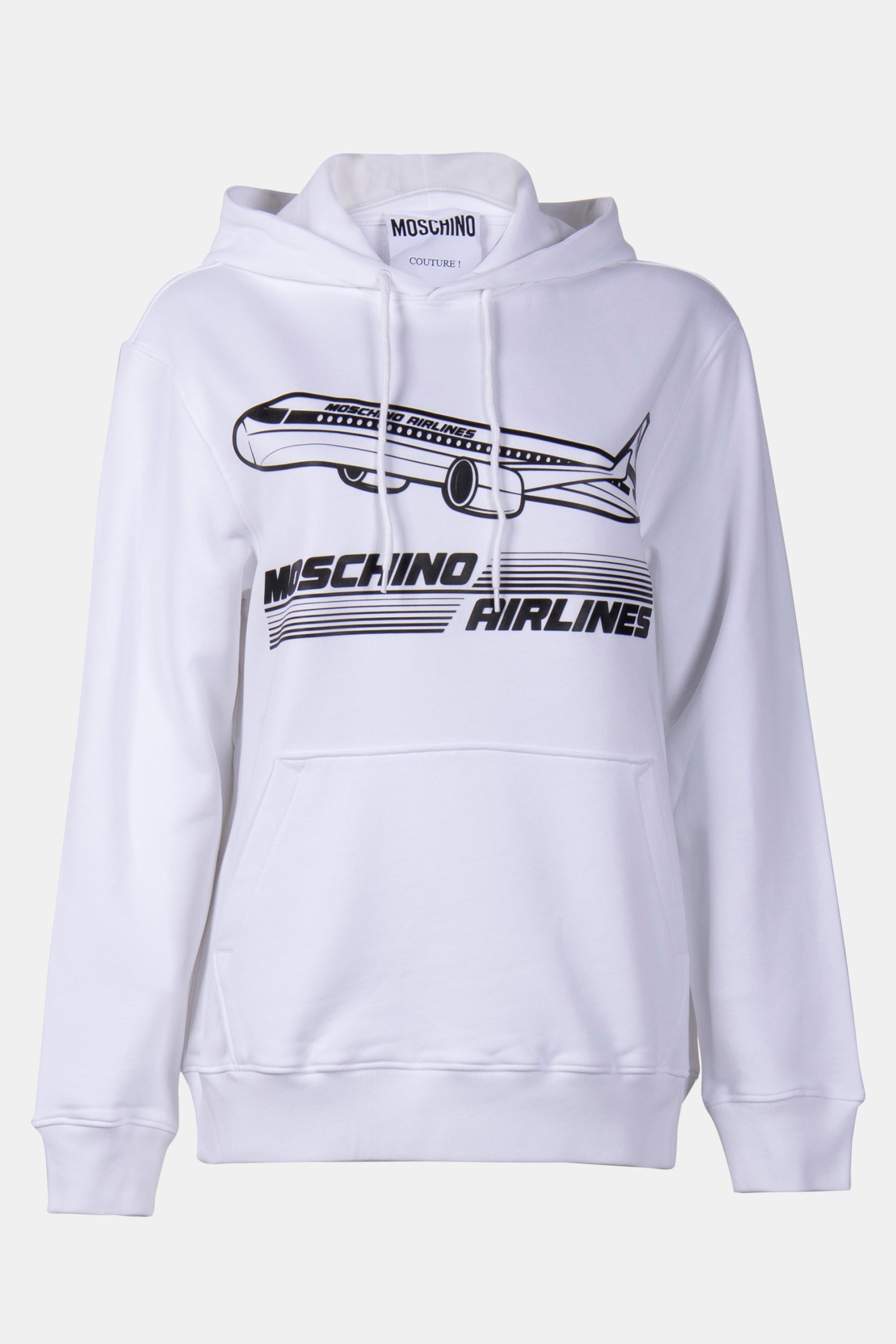 MOSCHINO AIRLINES ORGANIC COTTON SWEATSHIRT WHITE 3