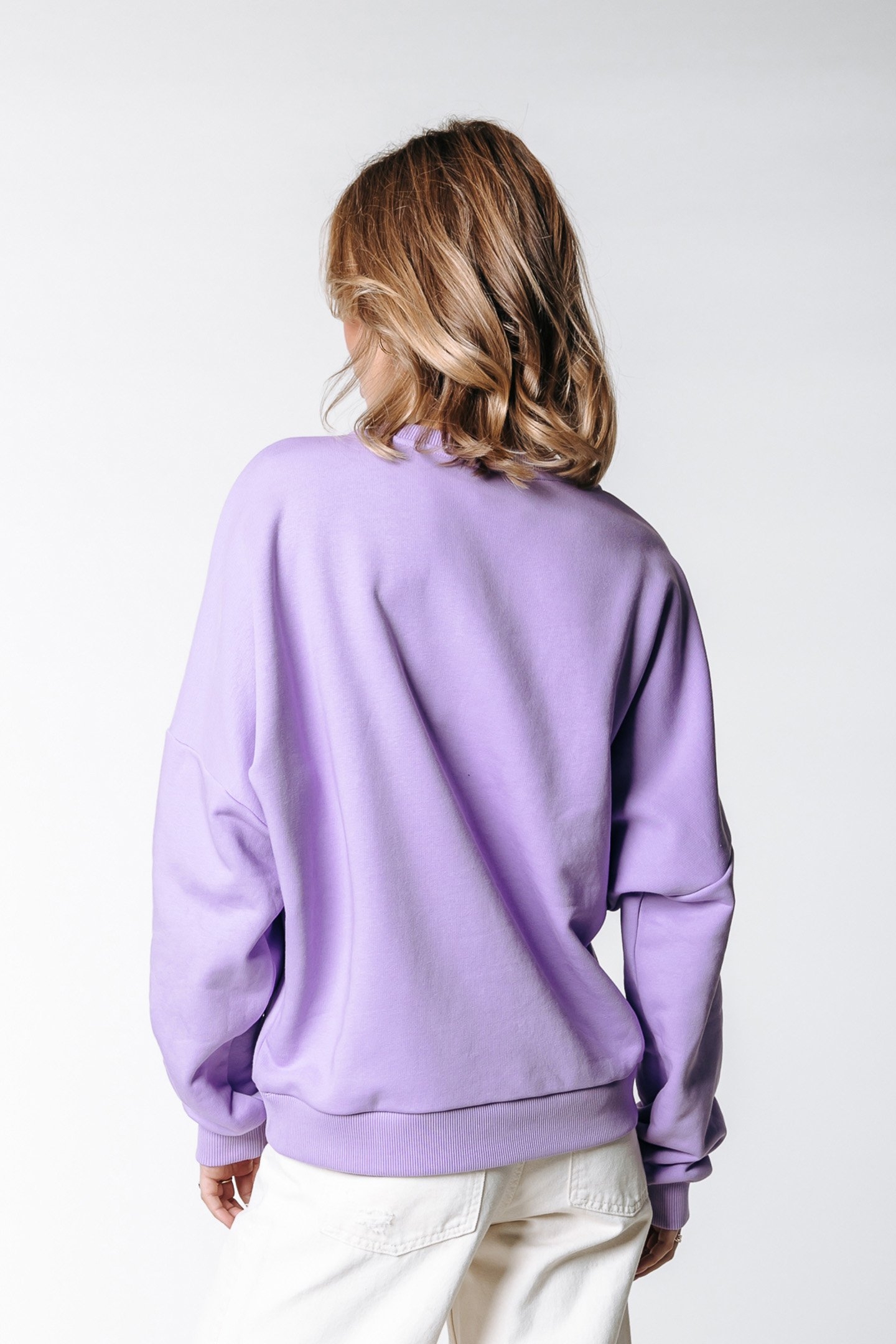 BRAND BLOCKS DROPPED SH SWEAT LIGHT LILAC 2