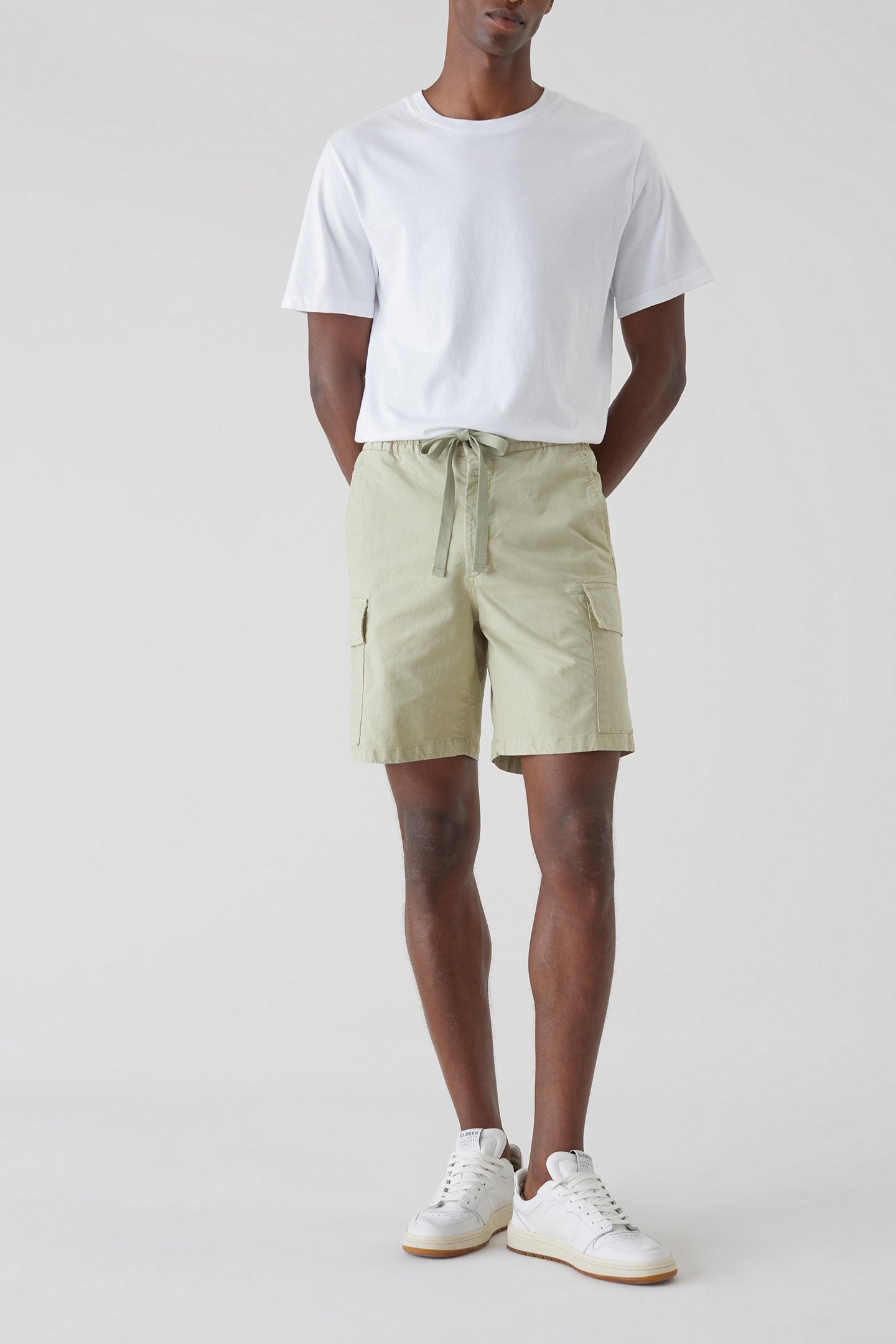DRAWSTRING CARGO SHORTS SHORTS LIGHT MOSS GREEN 3