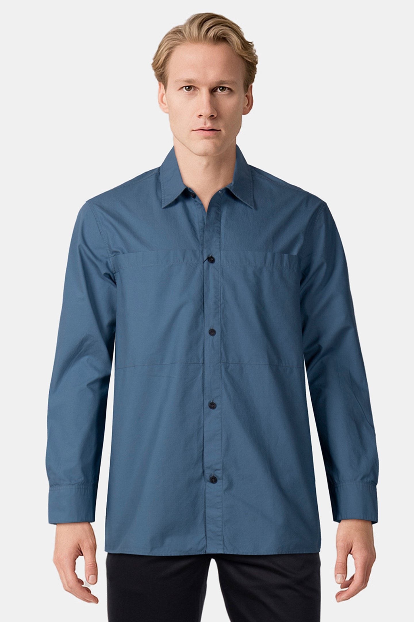 LS RIPSTOP RELAXED SHIRT BLUESTONE 1