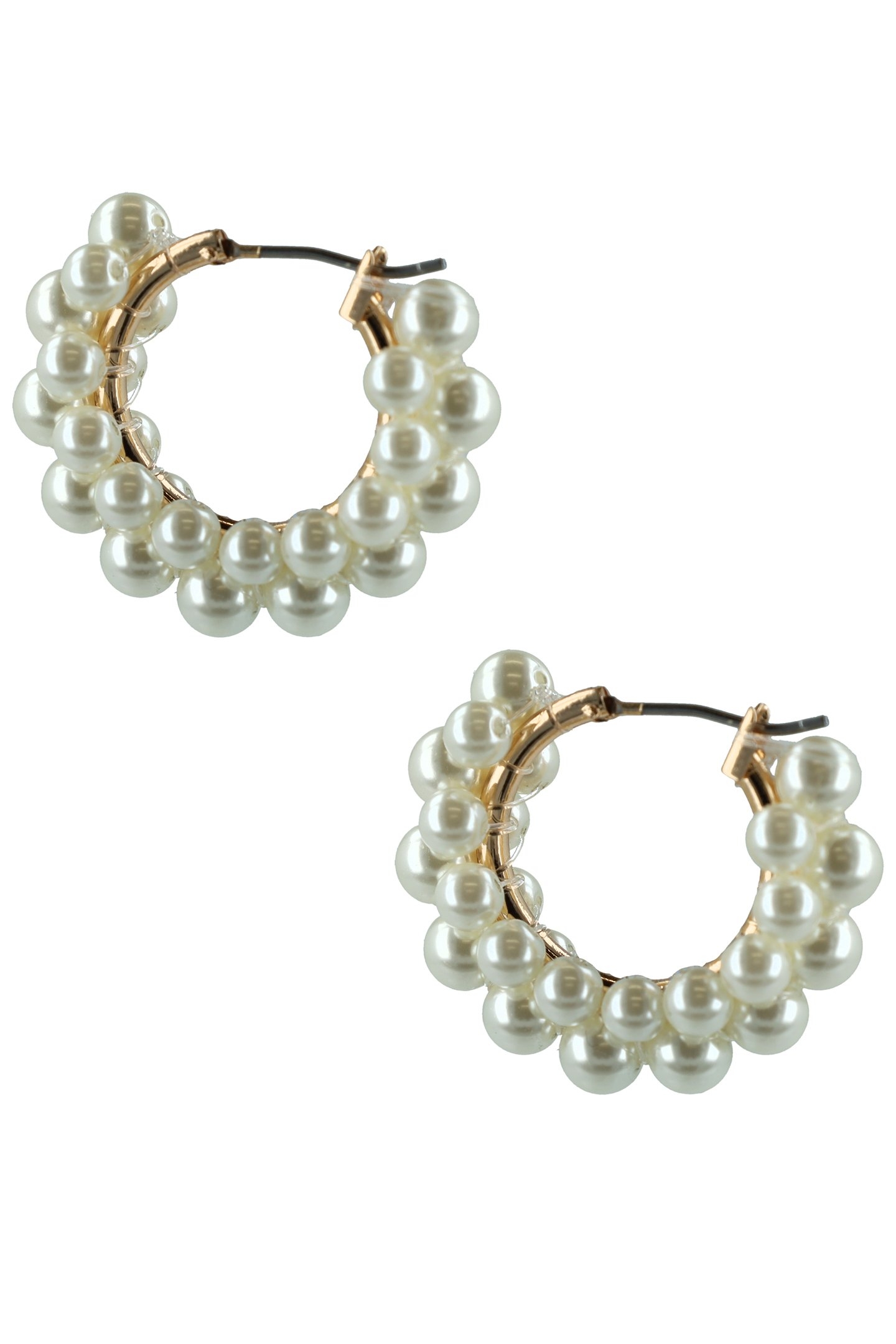 ESTATE MINI PEARL HOOPS CREAM 1