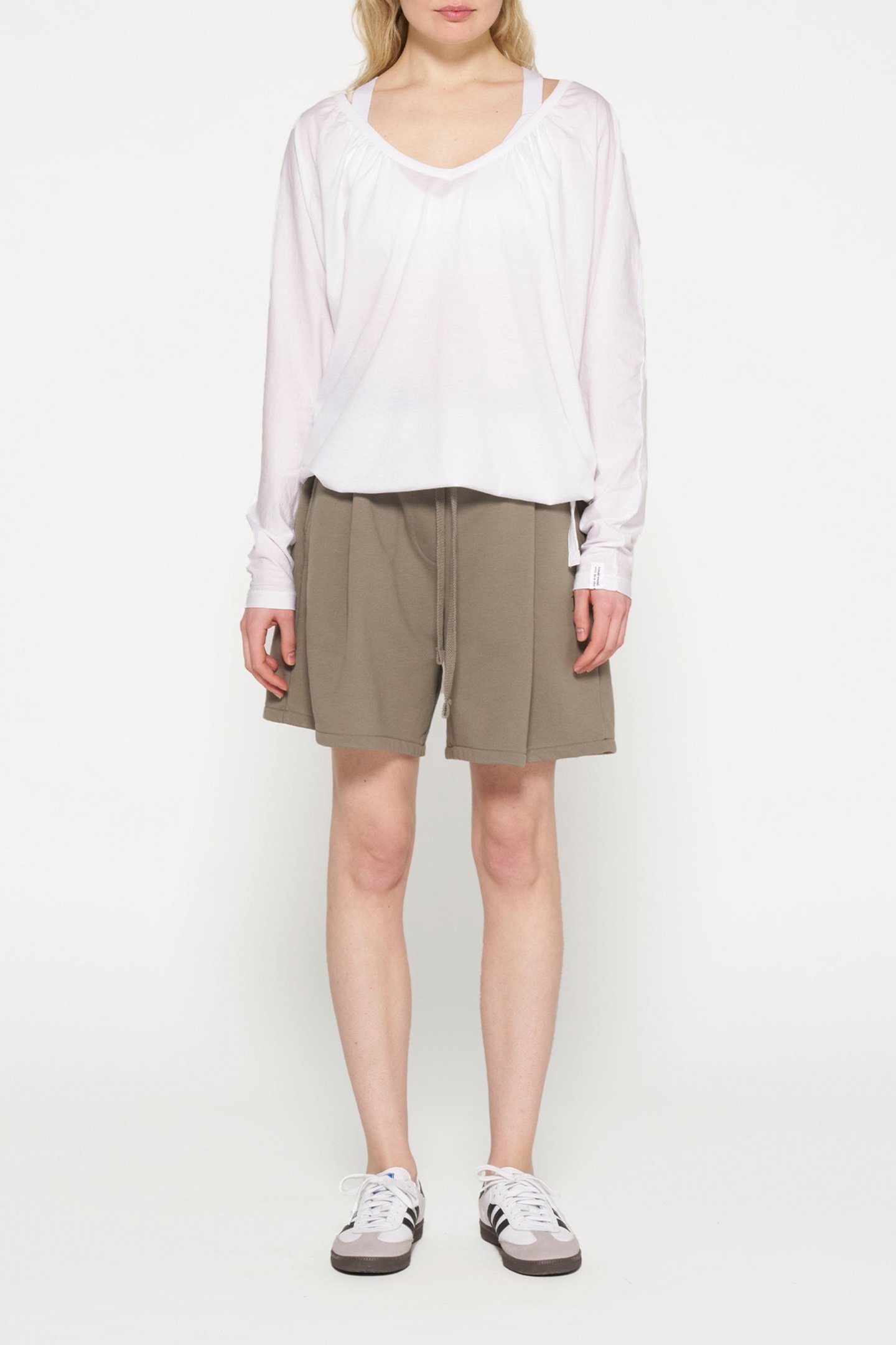 TIE LONG SLEEVE TEE WHITE 2