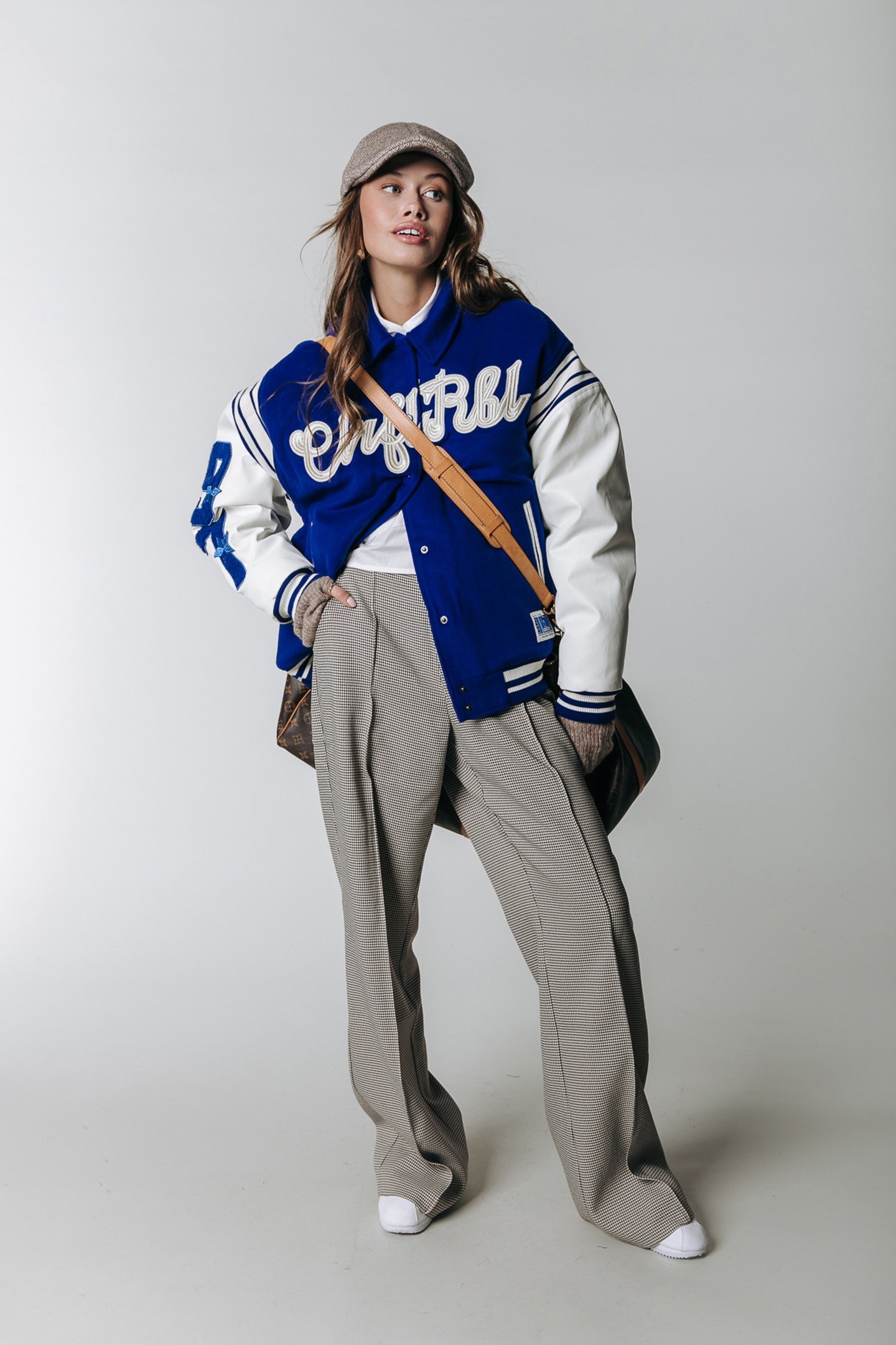 EDNA BASEBALL BOMBER JACKET BRIGHT BLUE 1