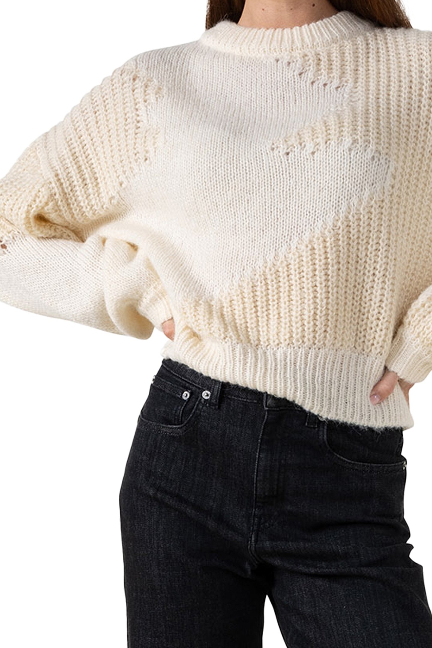 CASSY KNITTED PULL LONG SLEEVE EGG WHITE 3