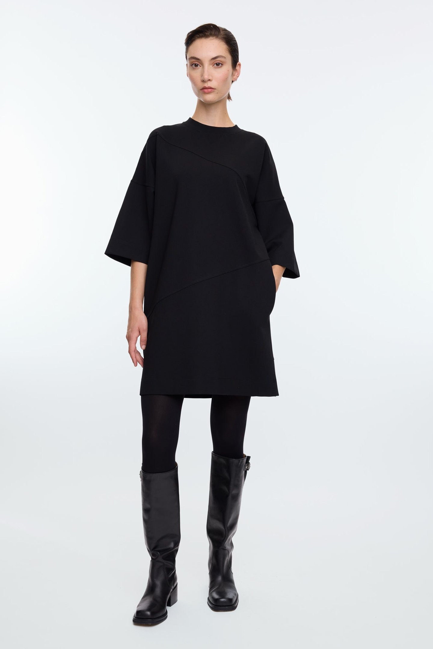 OVERSIZED T-DRESS BLACK 1