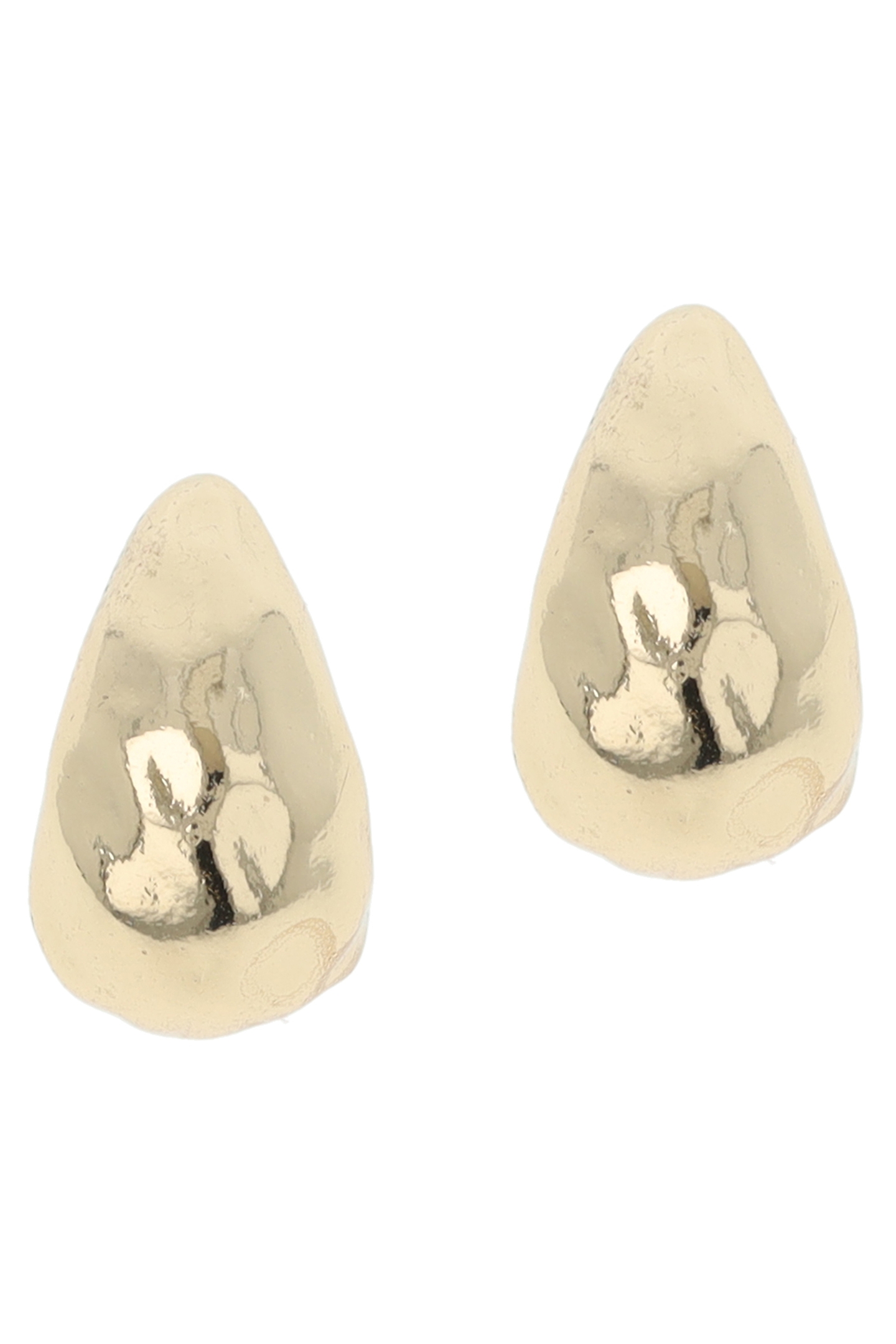 FRENCH CHIQUE CHUNKY TEARDROP EARRINGS GOLD 1